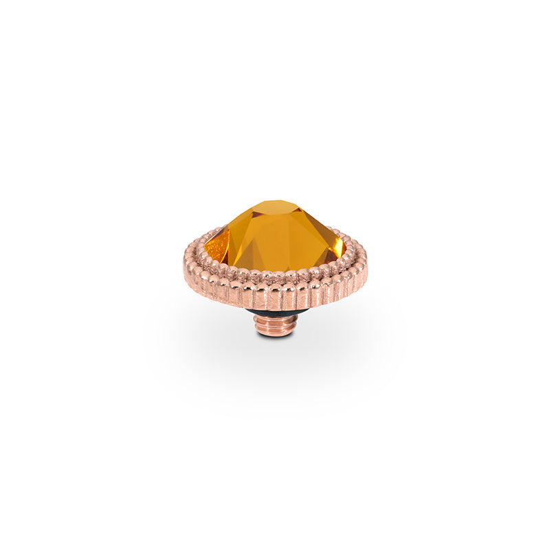 Fabero Flat Top 10 mm - Roségold Topaz