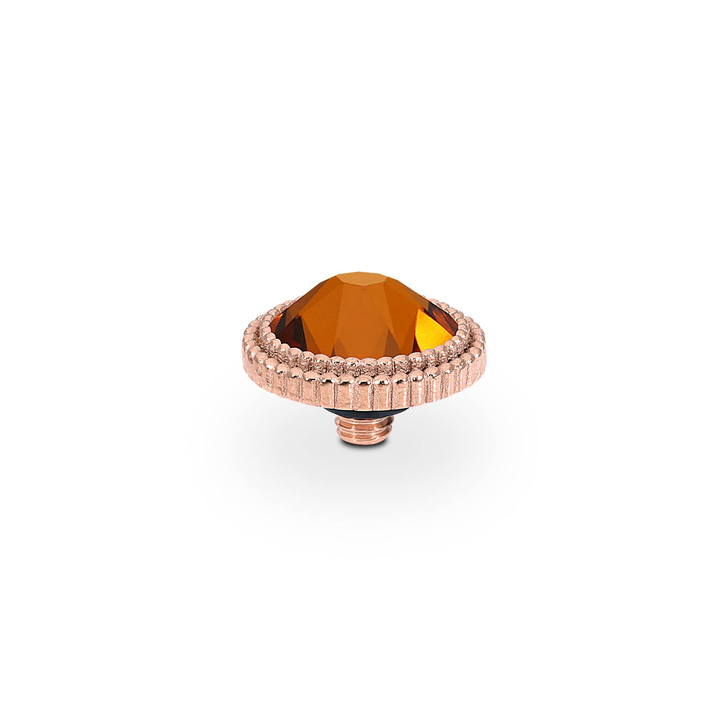 Fabero Flat Top 10 mm - Roségold light amber