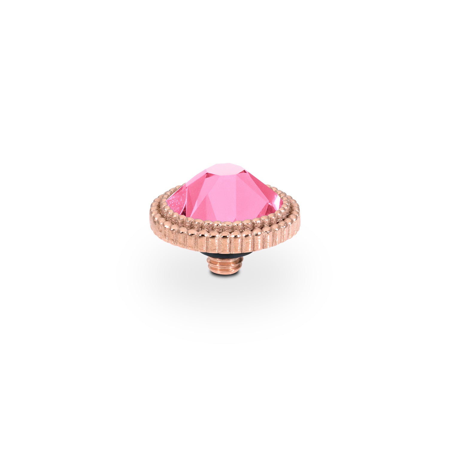 Fabero Flat Top 10 mm - Roségold Crystal Dahlia Ignite
