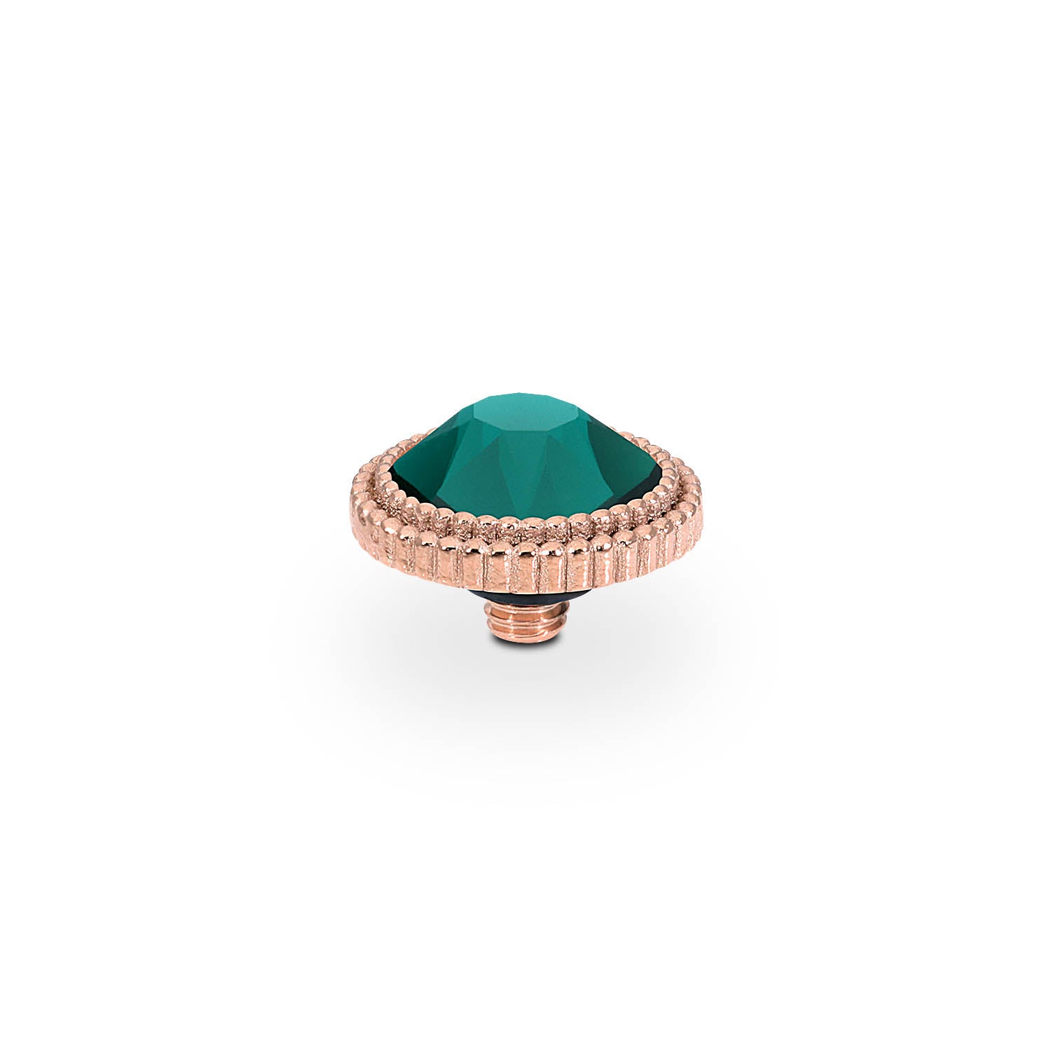 Fabero Flat Top 10 mm - Roségold emerald