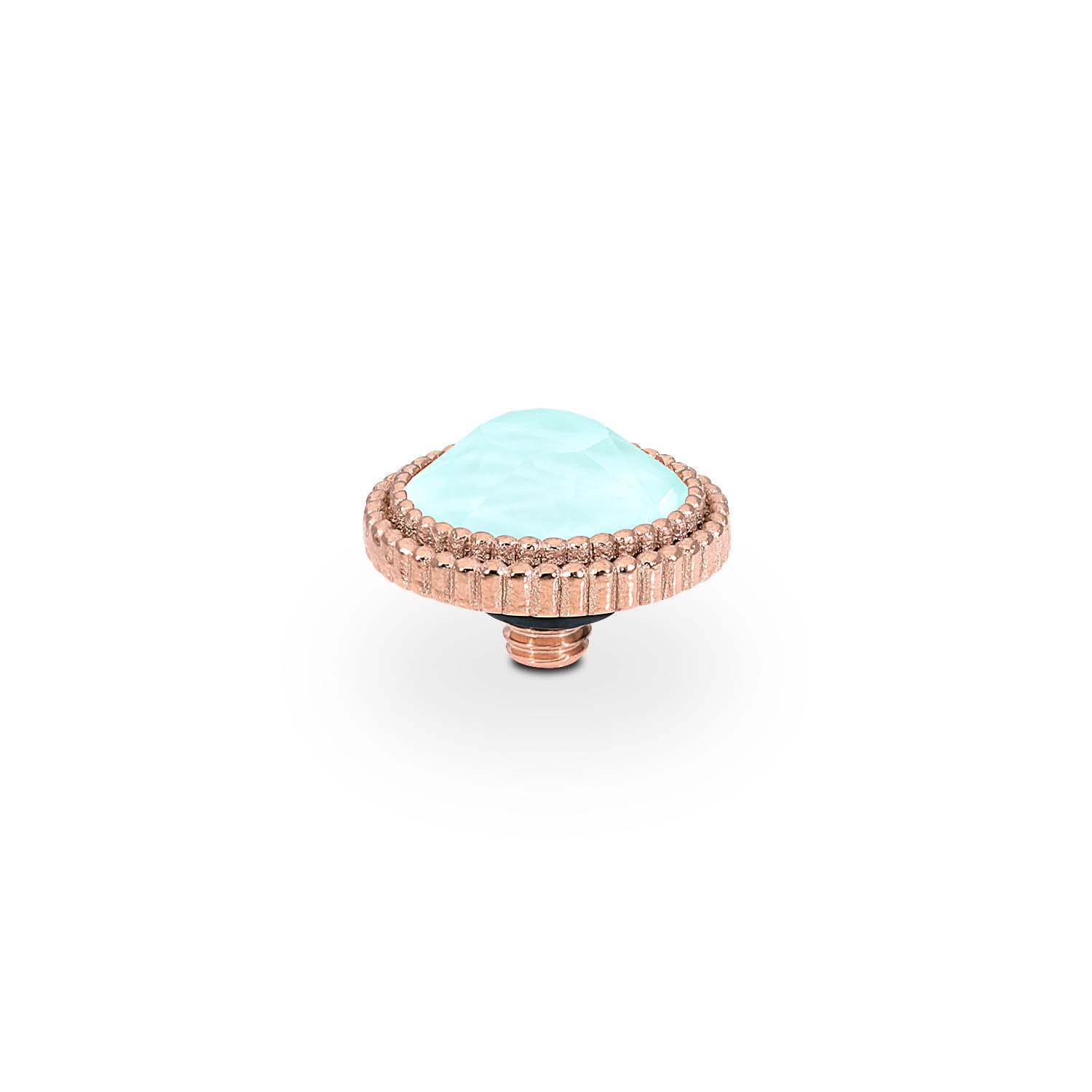 Fabero Flat Top 10 mm - Roségold crystal soft mint ignite