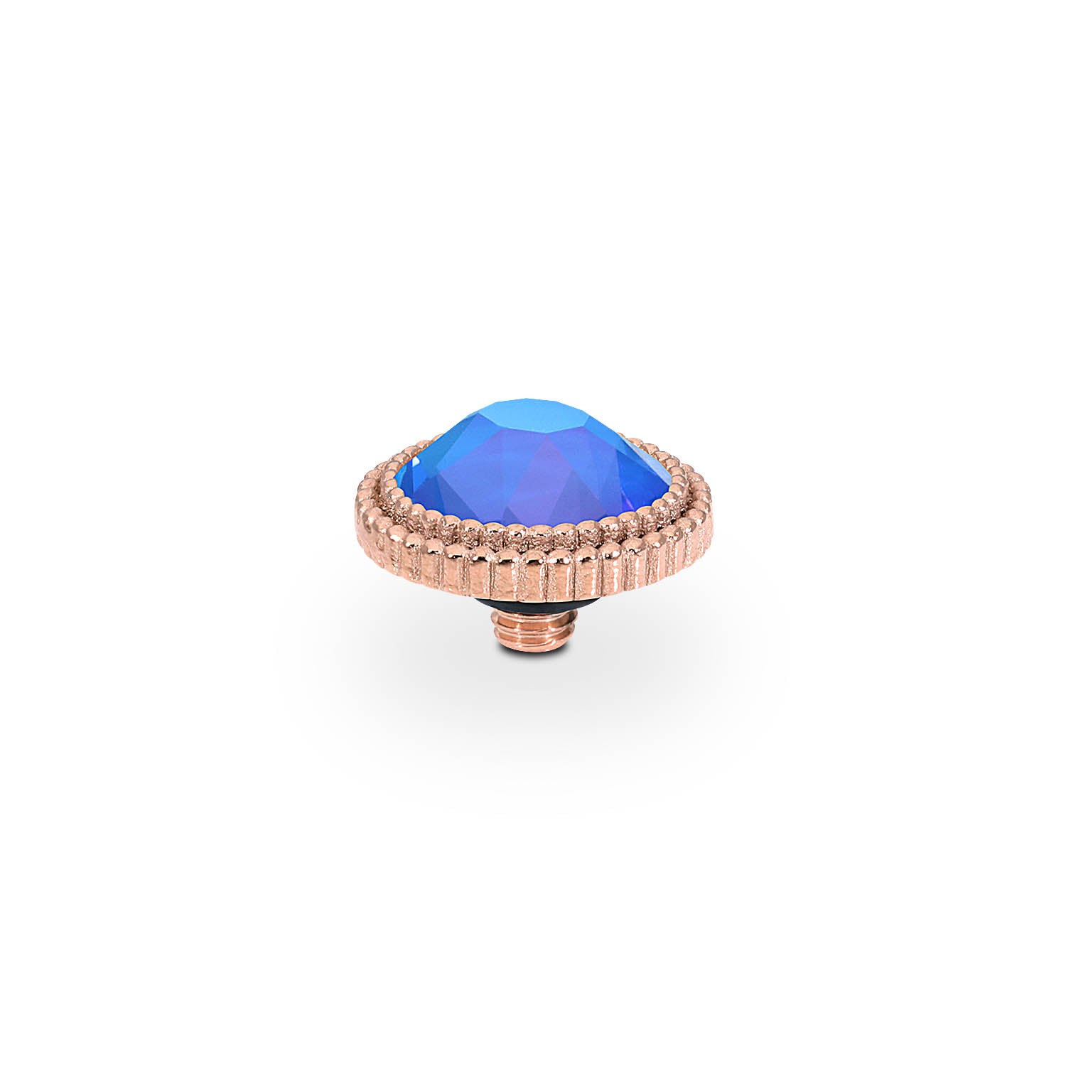 Fabero Flat Top 10 mm - Roségold royal blue delite