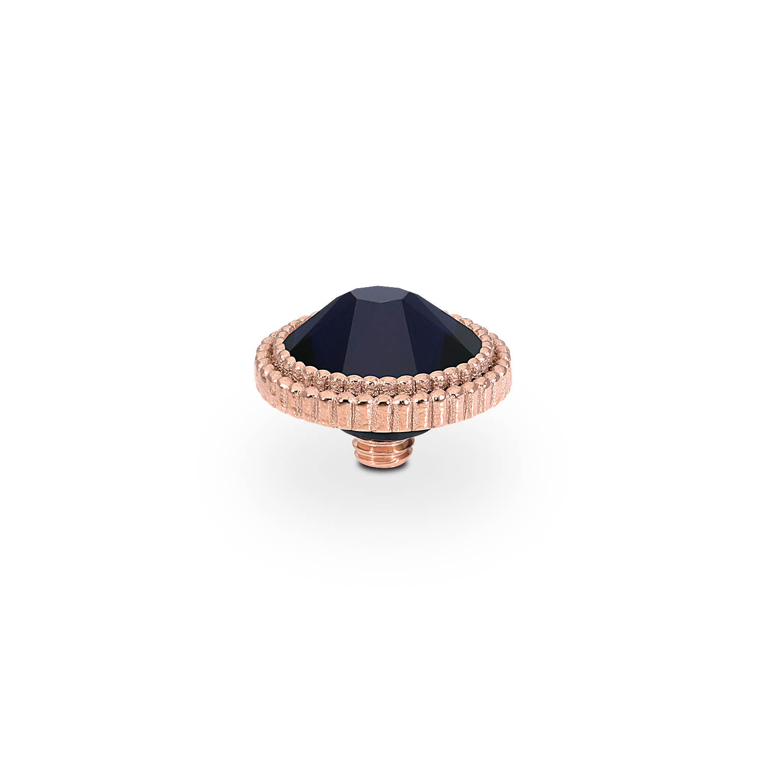Fabero Flat Top 10 mm - Roségold Dark Indigo