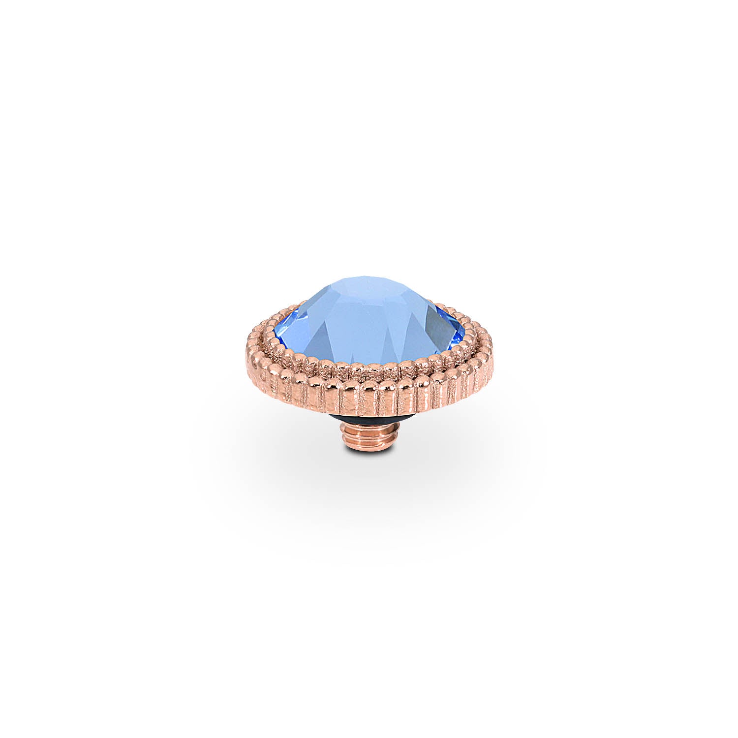 Fabero Flat Top 10 mm - Roségold light sapphire