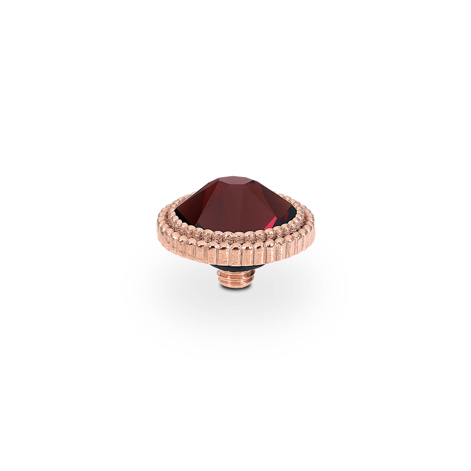 Fabero Flat Top 10 mm - Roségold Burgundy