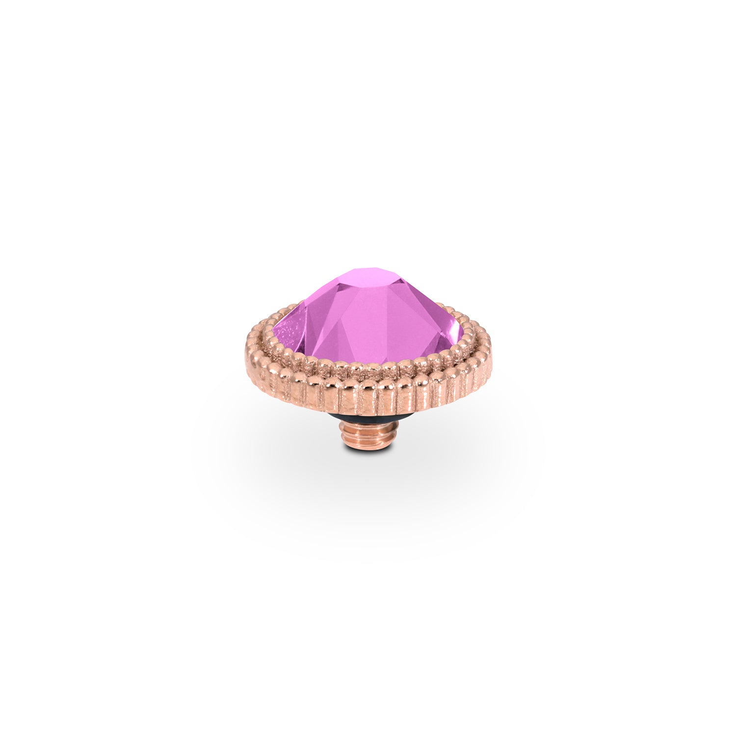 Fabero Flat Top 10 mm - Roségold Crystal Orchid Ignite