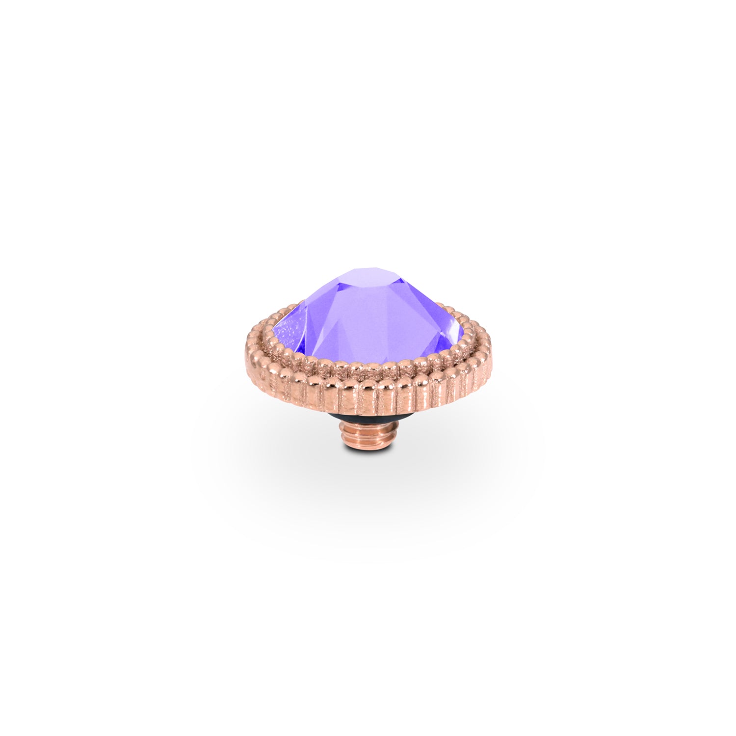 Fabero Flat Top 10 mm - Roségold Crystal Purple Ignite