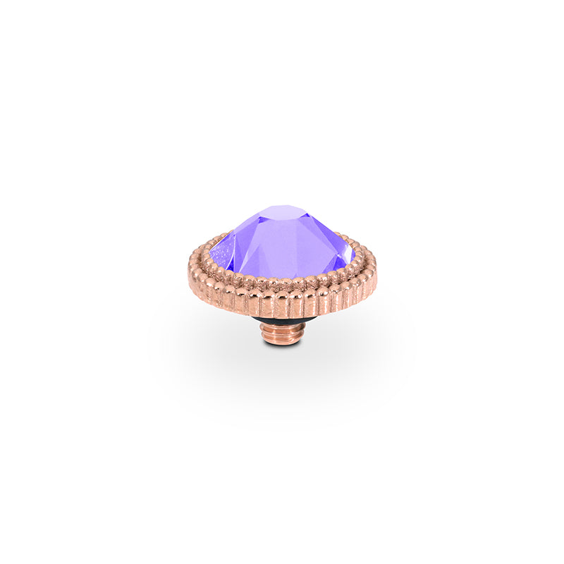 Fabero Flat Top 10 mm - Roségold Crystal Purple Ignite