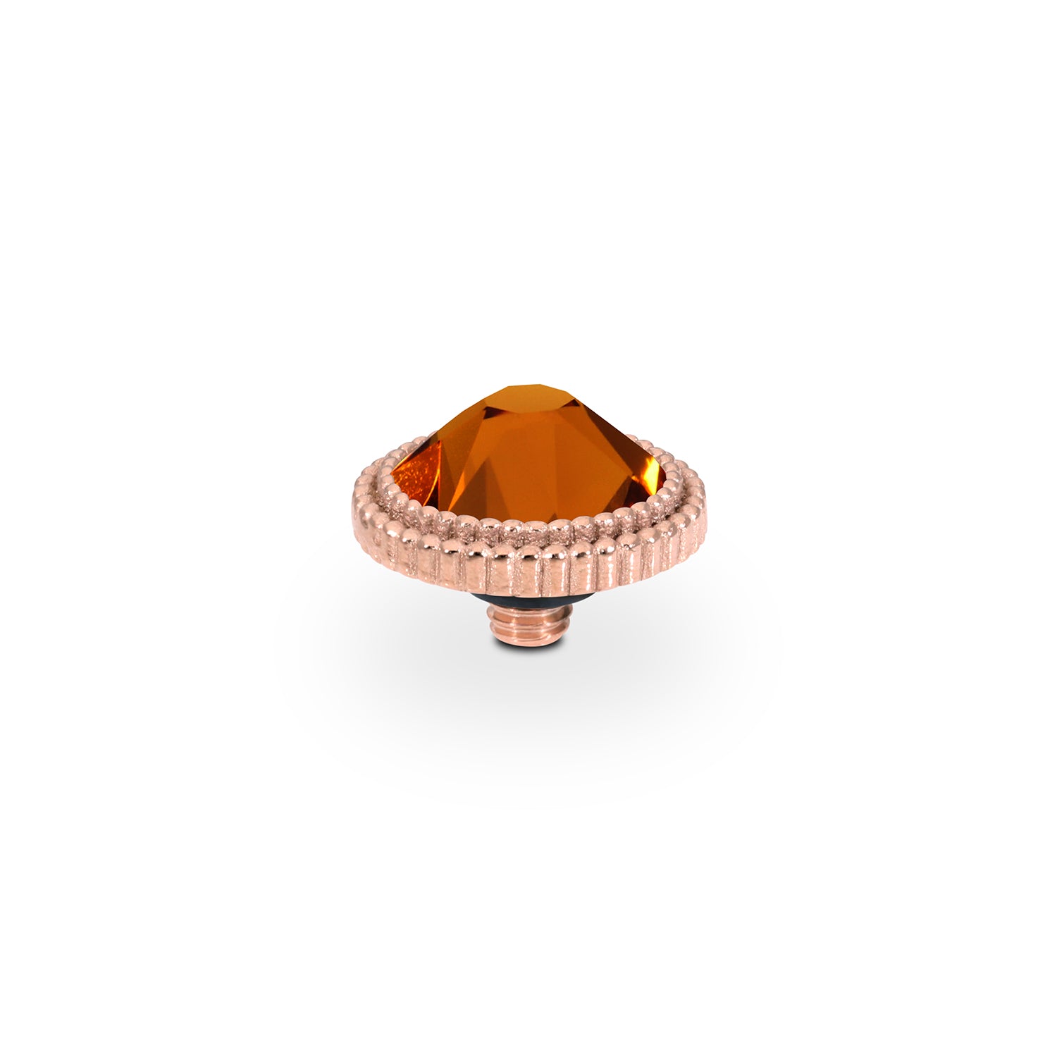 Fabero Flat Top 10 mm - Roségold Smoked Topaz