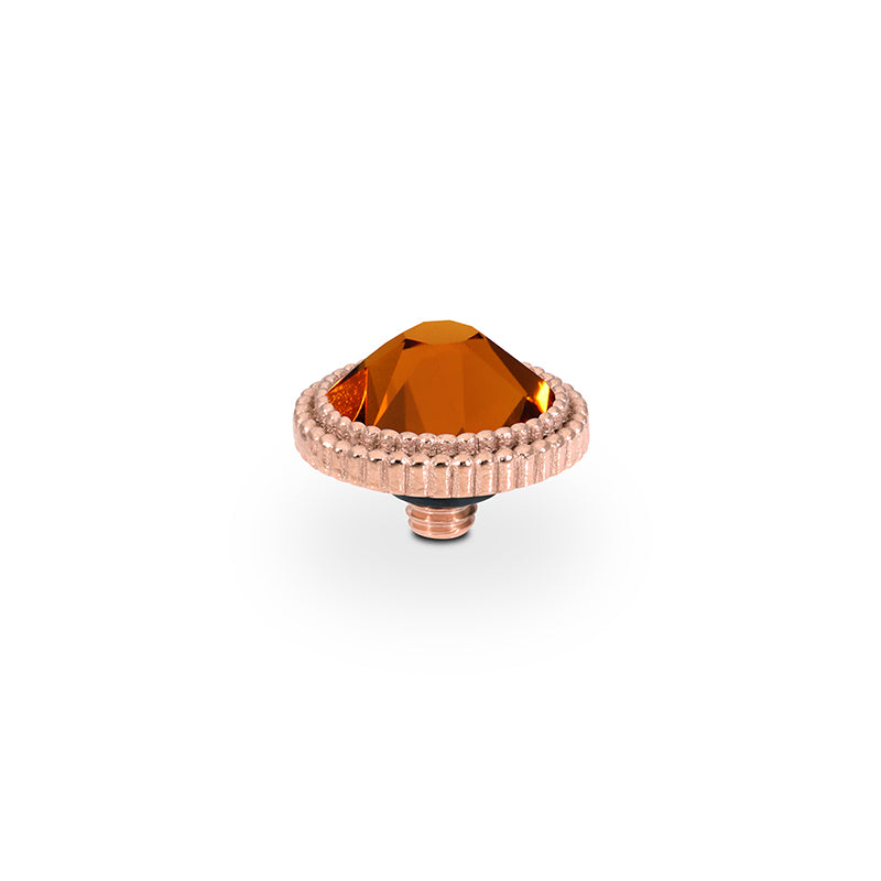 Fabero Flat Top 10 mm - Roségold Smoked Topaz