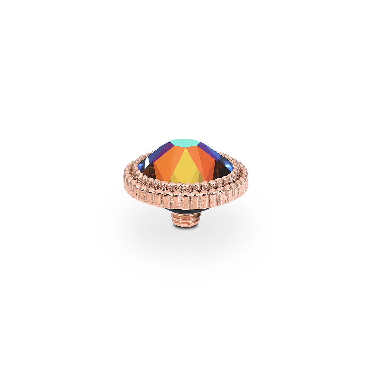 Fabero Flat Top 10 mm - Roségold Crystal Vitrail Medium