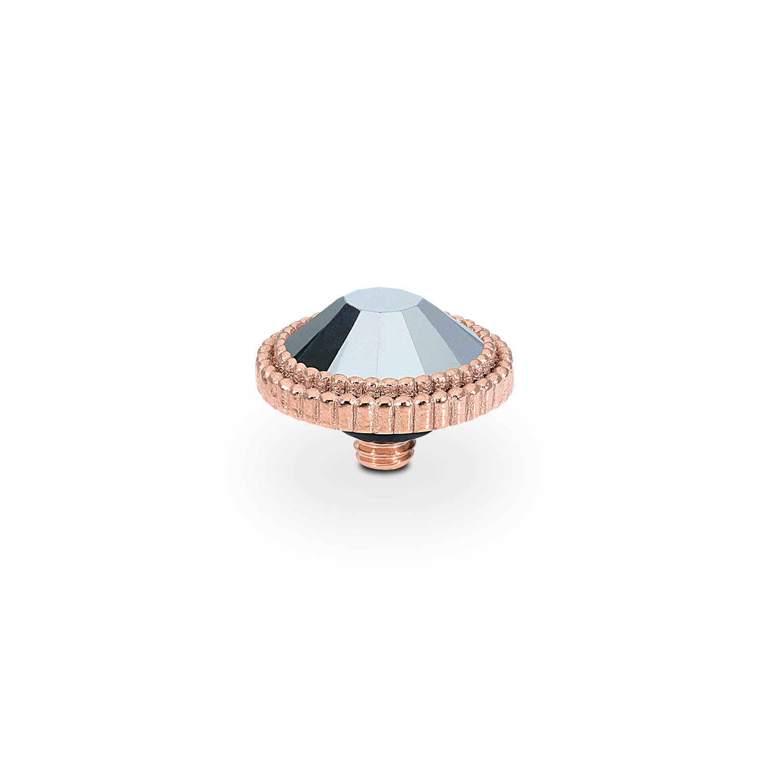 Fabero Flat Top 10 mm - Roségold crystal labrador