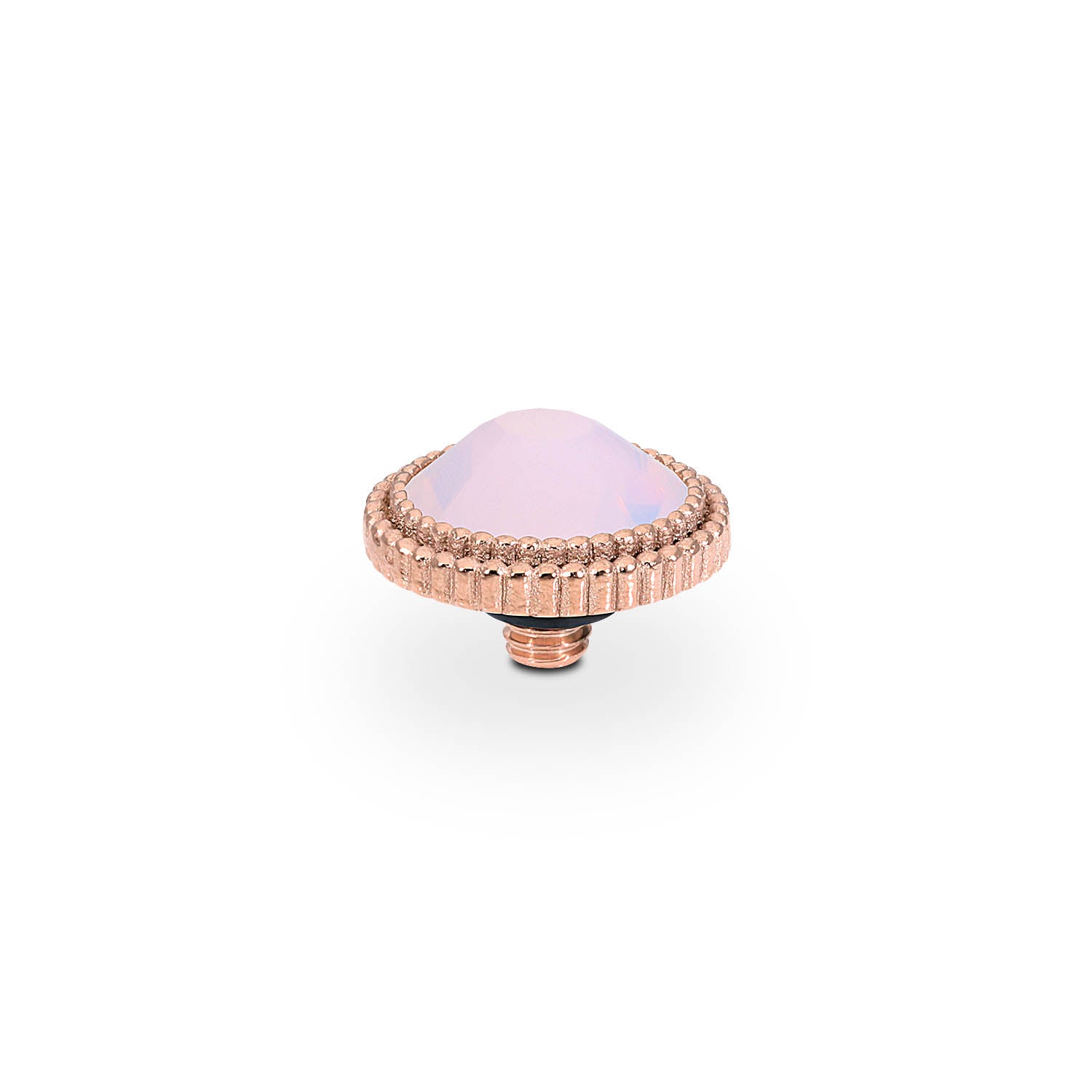 Fabero Flat Top 10 mm - Roségold rose opal