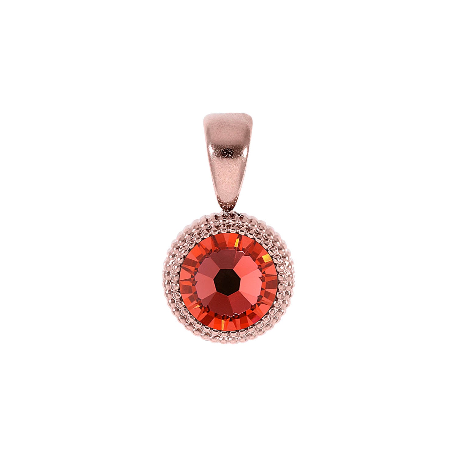 Fabero Flat Anhänger 10 mm - Roségold padparadscha