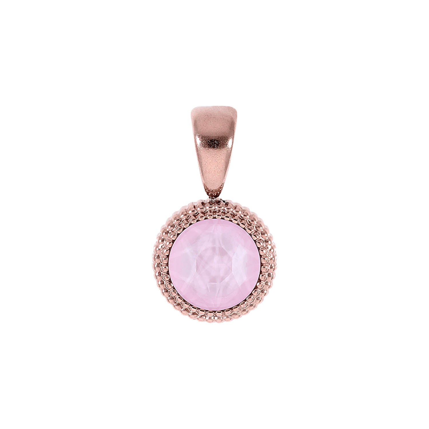 Fabero Flat Anhänger 10 mm - Roségold crystal soft rose ignite