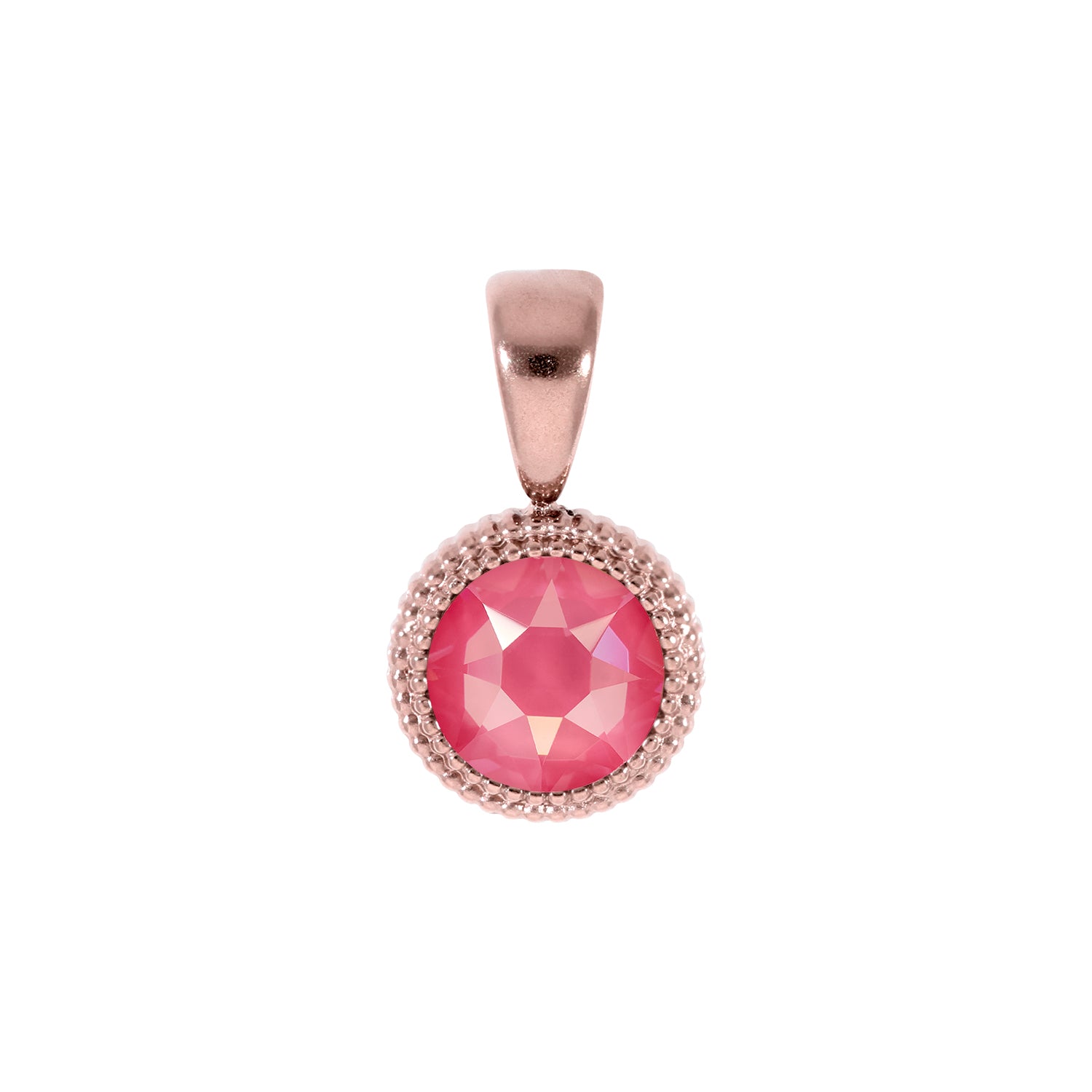 Fabero Flat Anhänger 10 mm - Roségold Crystal Dahlia Ignite