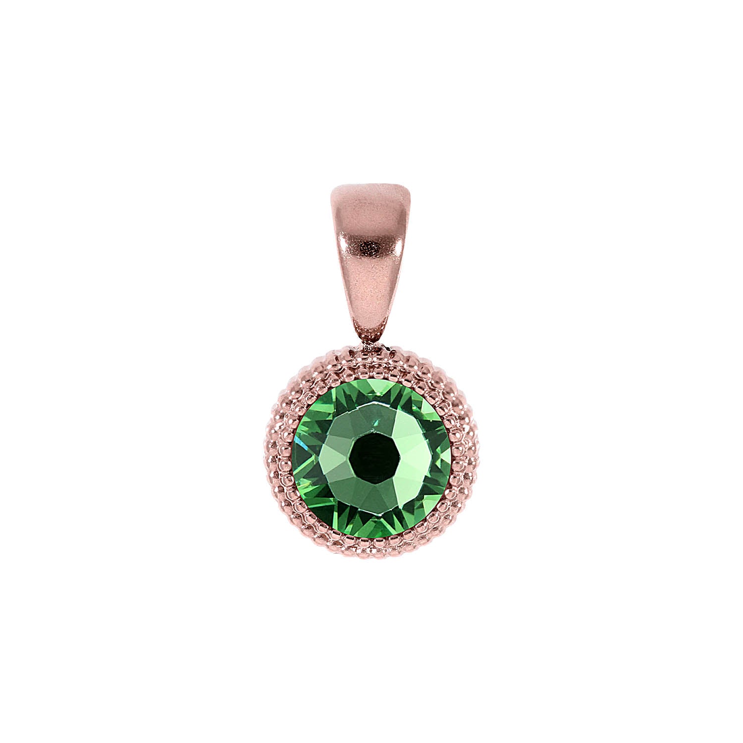 Fabero Flat Anhänger 10 mm - Roségold peridot