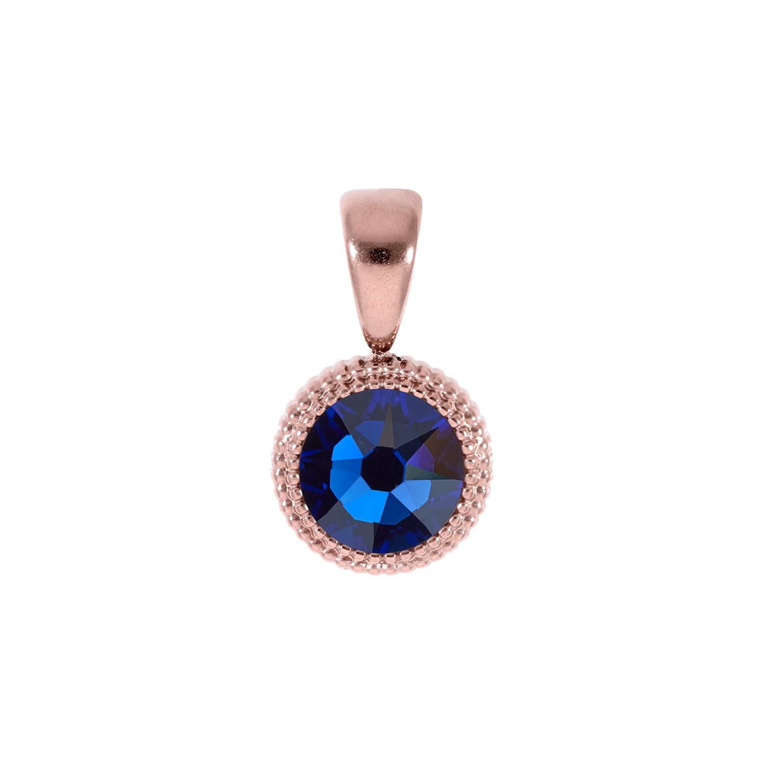 Fabero Flat Anhänger 10 mm - Roségold ReCreated Dark Sapphire