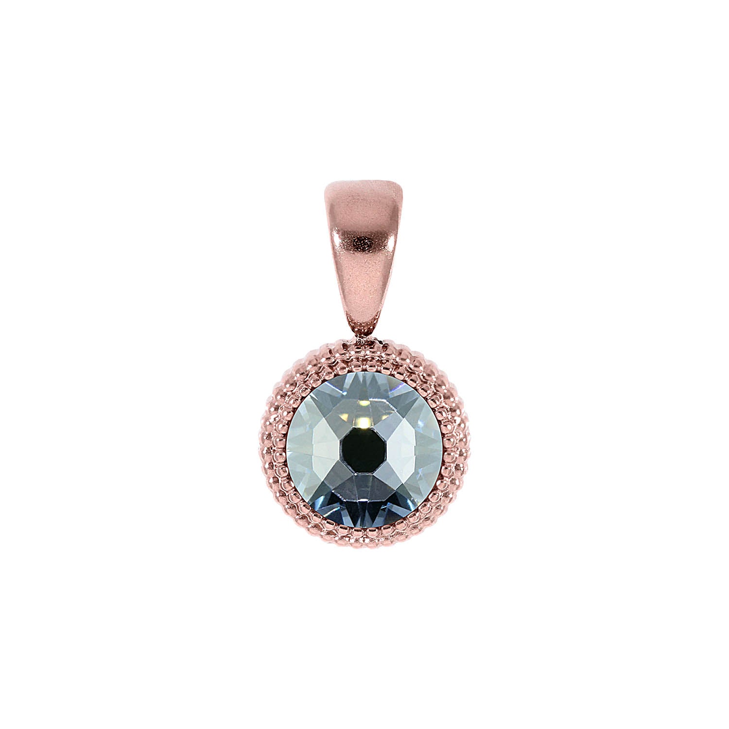 Fabero Flat Anhänger 10 mm - Roségold blue shade