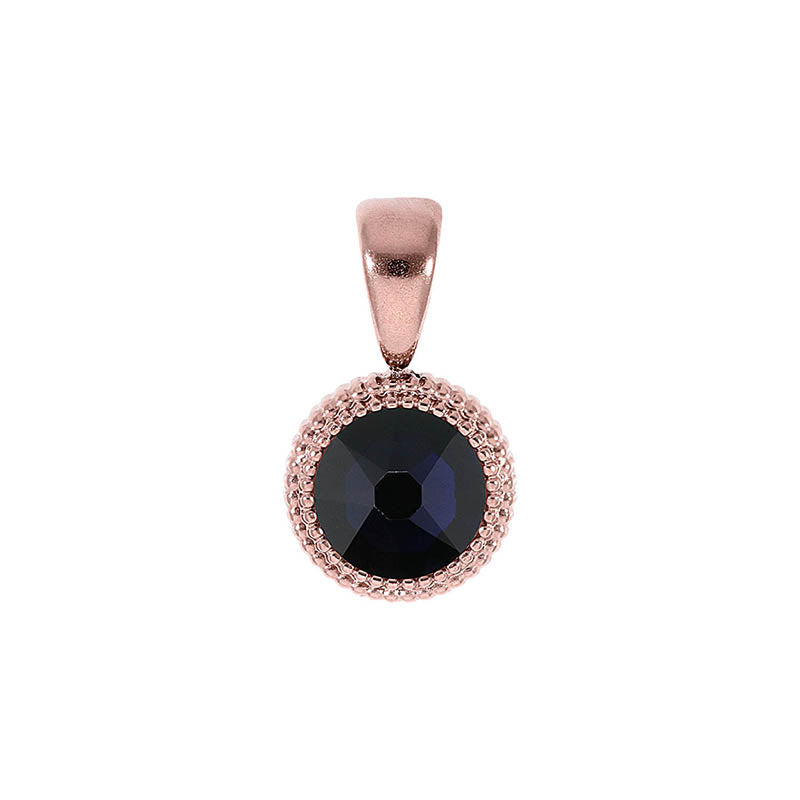Fabero Flat Anhänger 10 mm - Roségold Dark Indigo