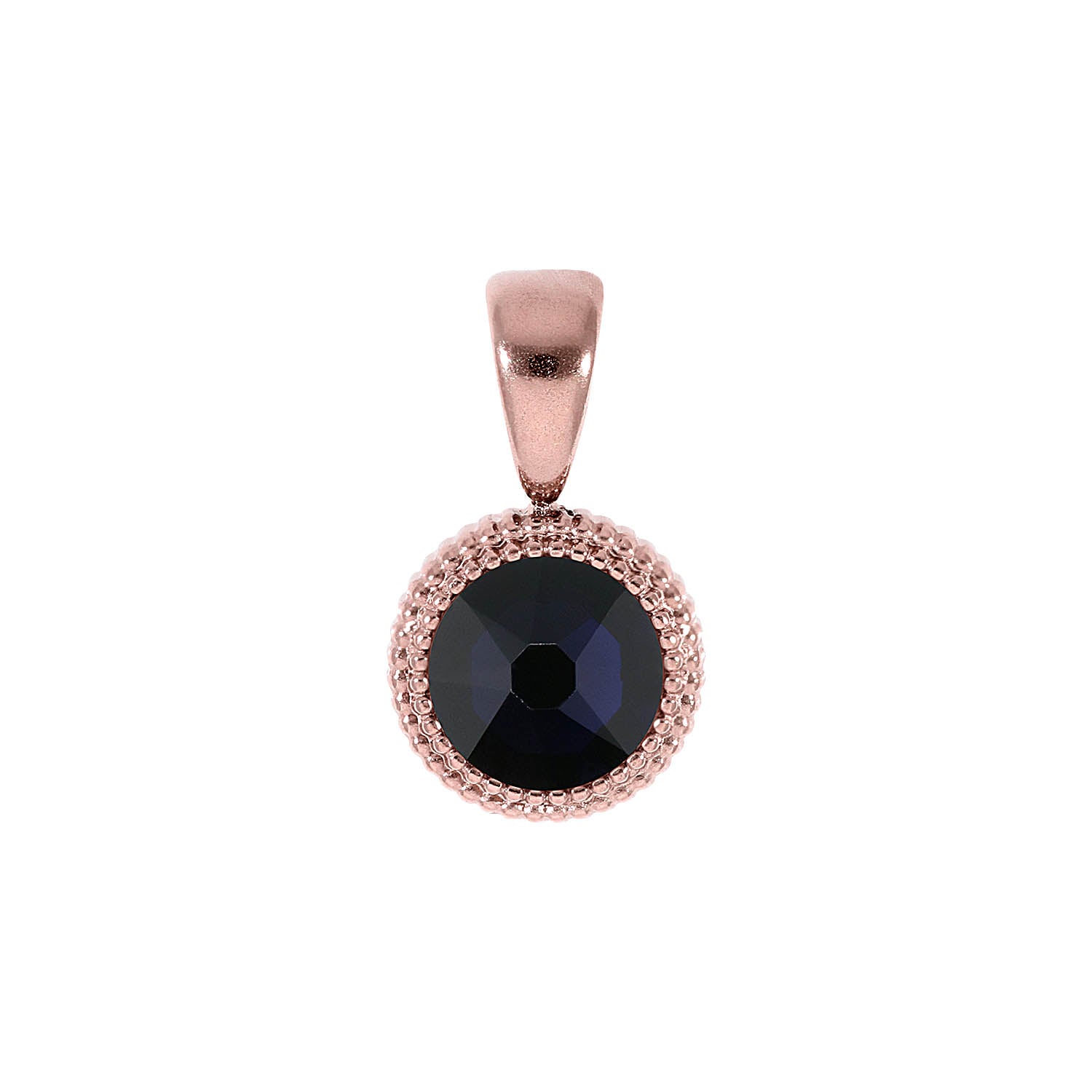 Fabero Flat Anhänger 10 mm - Roségold Dark Indigo