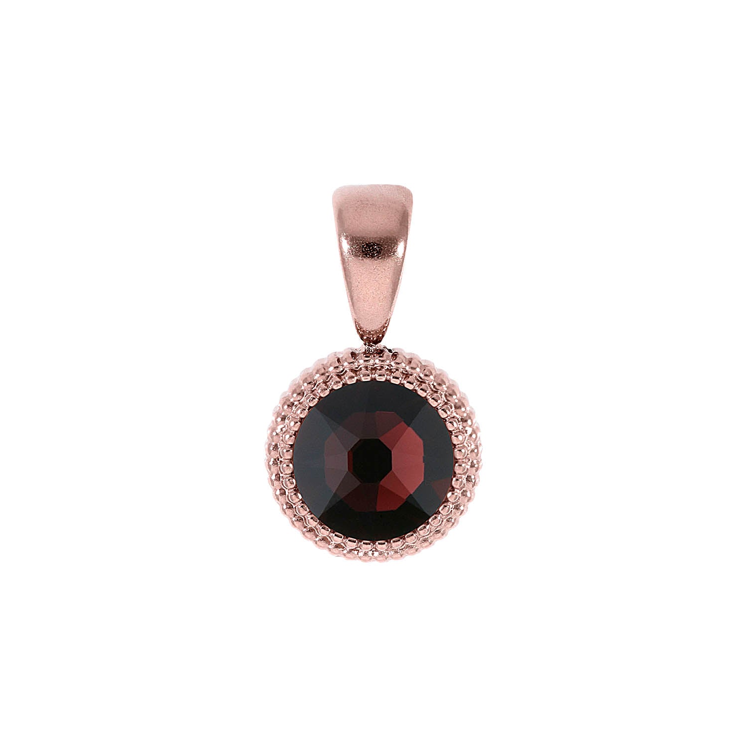 Fabero Flat Anhänger 10 mm - Roségold Burgundy