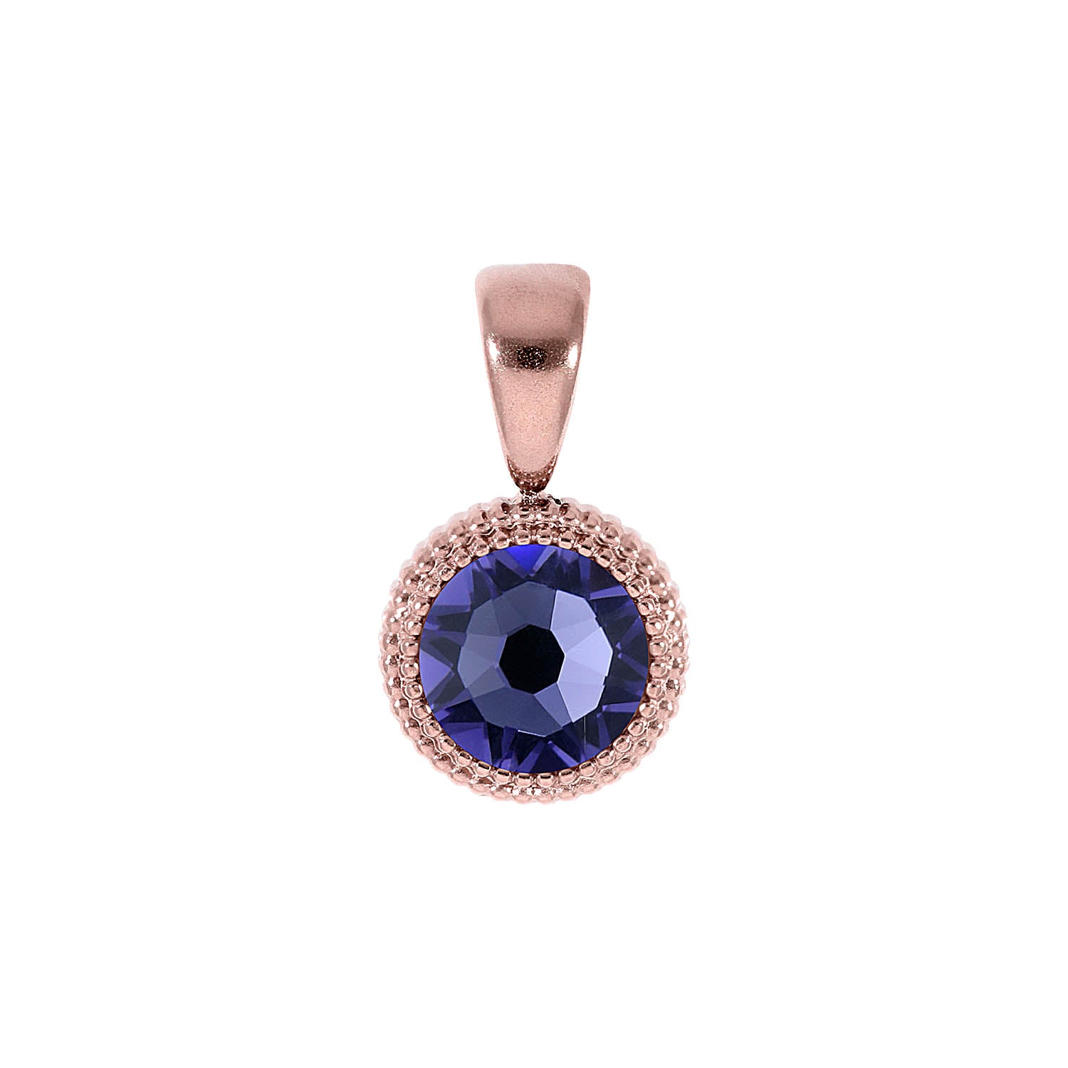 Fabero Flat Anhänger 10 mm - Roségold tanzanite