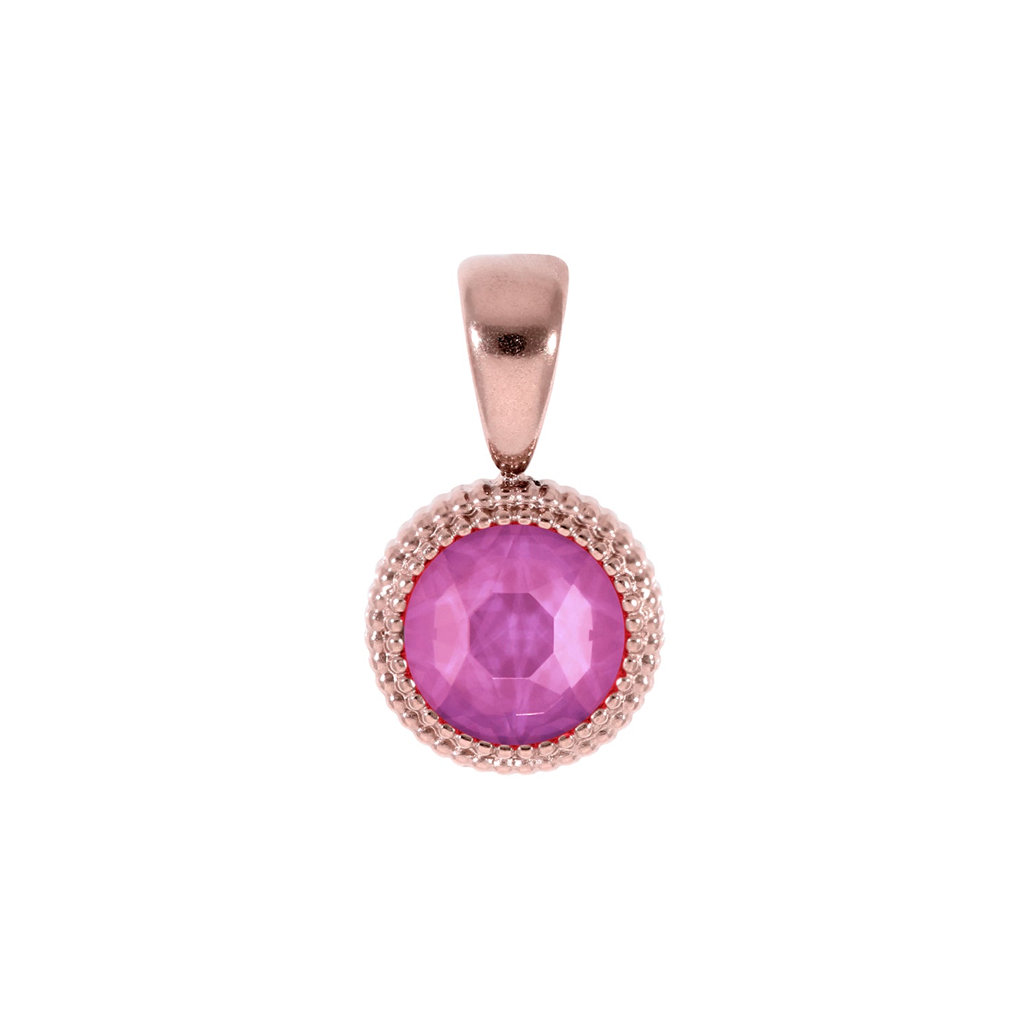 Fabero Flat Anhänger 10 mm - Roségold Crystal Orchid Ignite