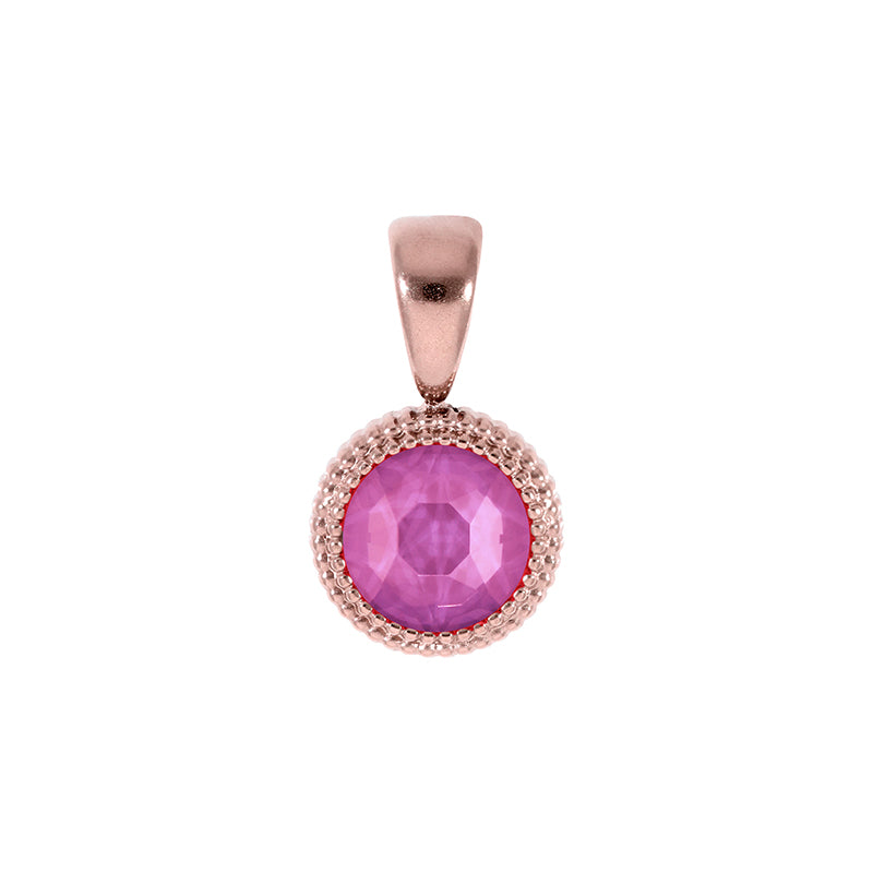 Fabero Flat Anhänger 10 mm - Roségold Crystal Orchid Ignite
