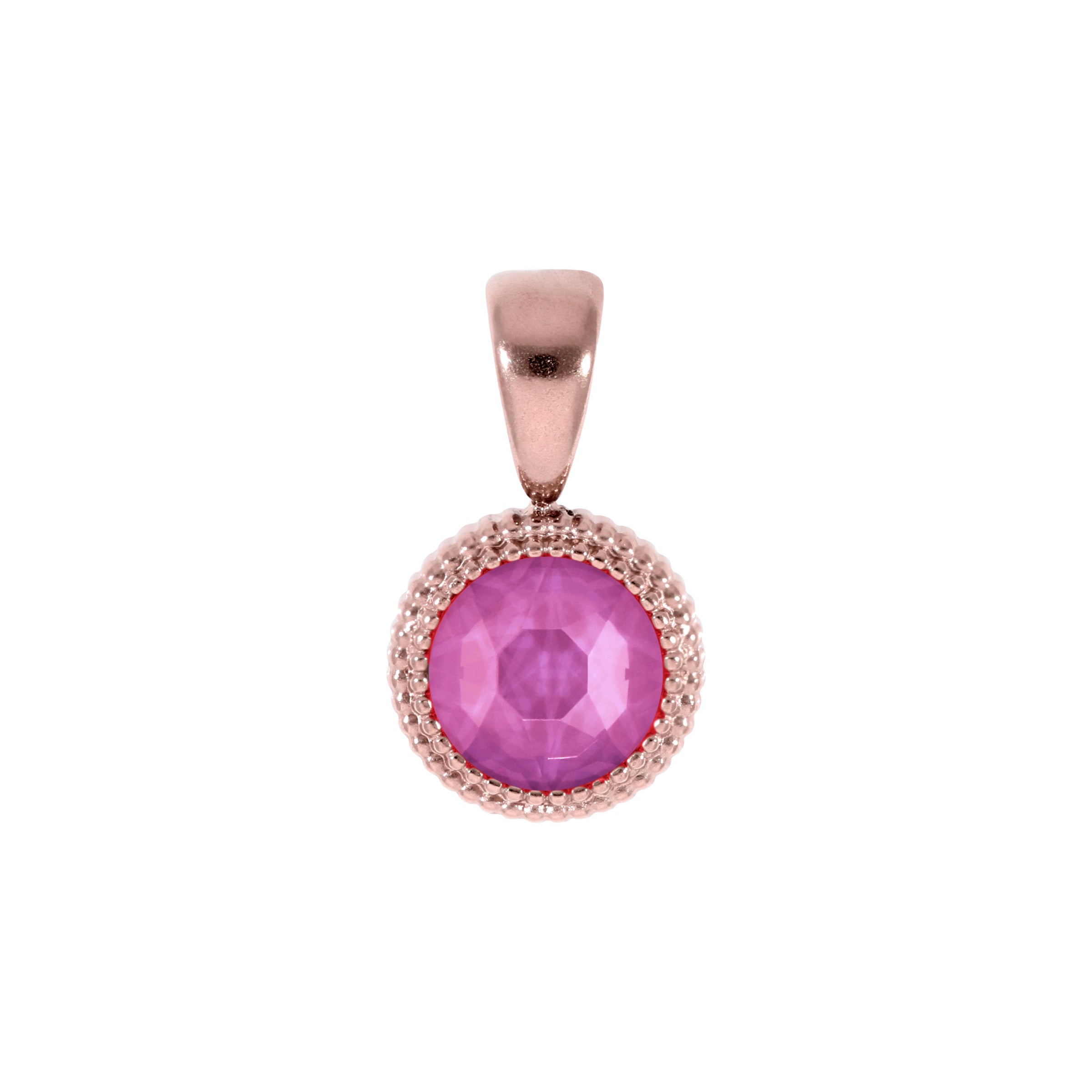 Fabero Flat Anhänger 10 mm - Roségold Crystal Orchid Ignite
