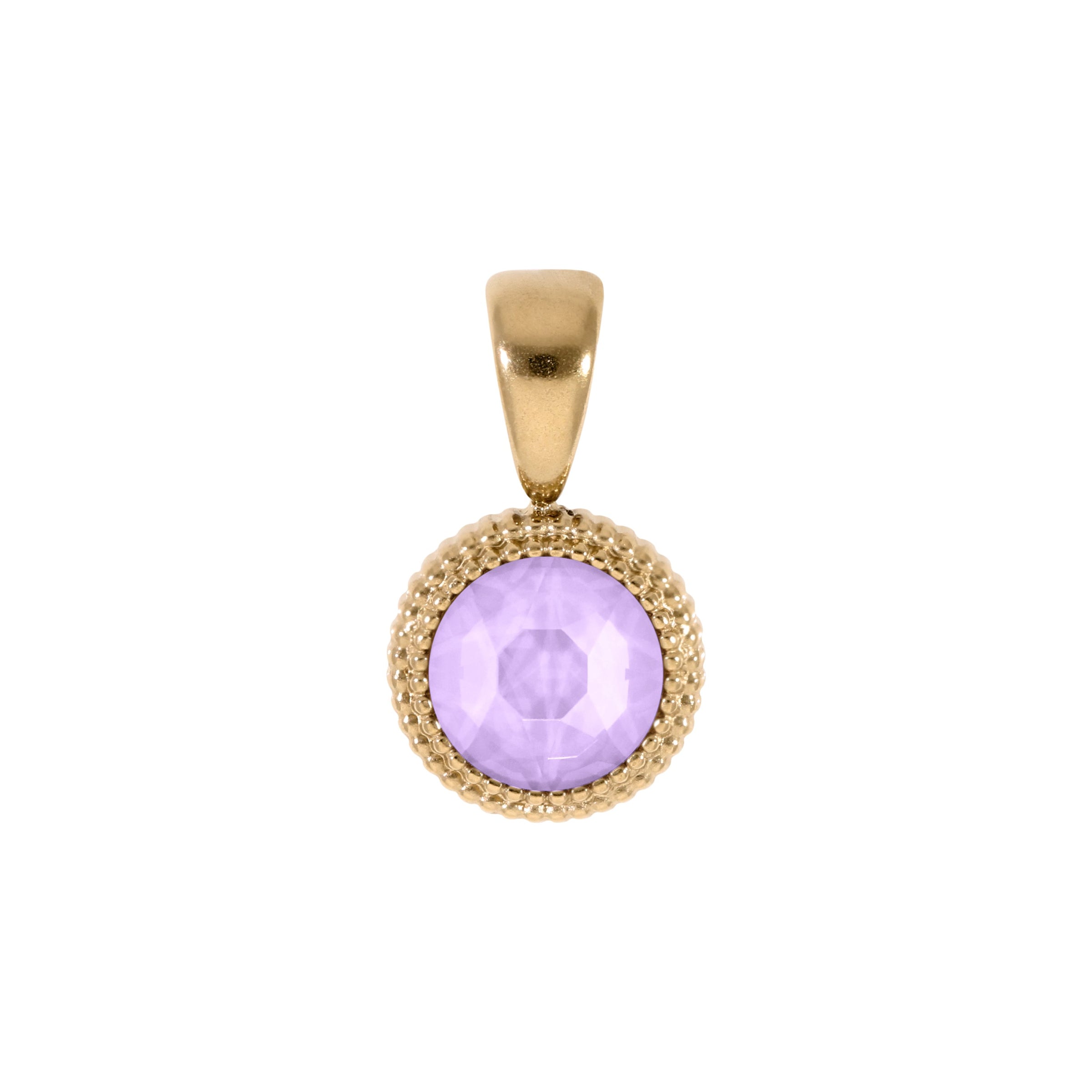 Fabero Flat Anhänger 10 mm - Roségold Crystal Lilac
