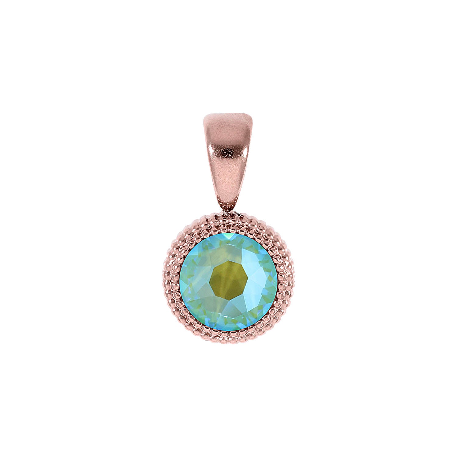 Fabero Flat Anhänger 10 mm - Roségold silky sage delite