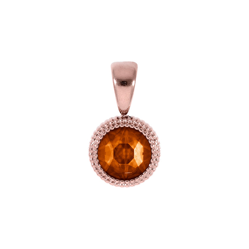 Fabero Flat Anhänger 10 mm - Roségold Smoked Topaz