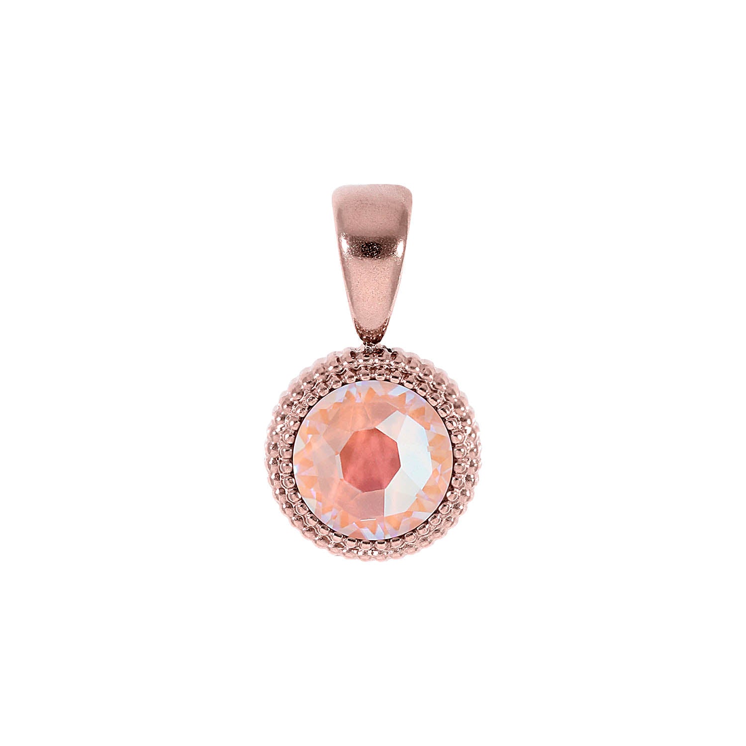 Fabero Flat Anhänger 10 mm - Roségold dusty pink delite