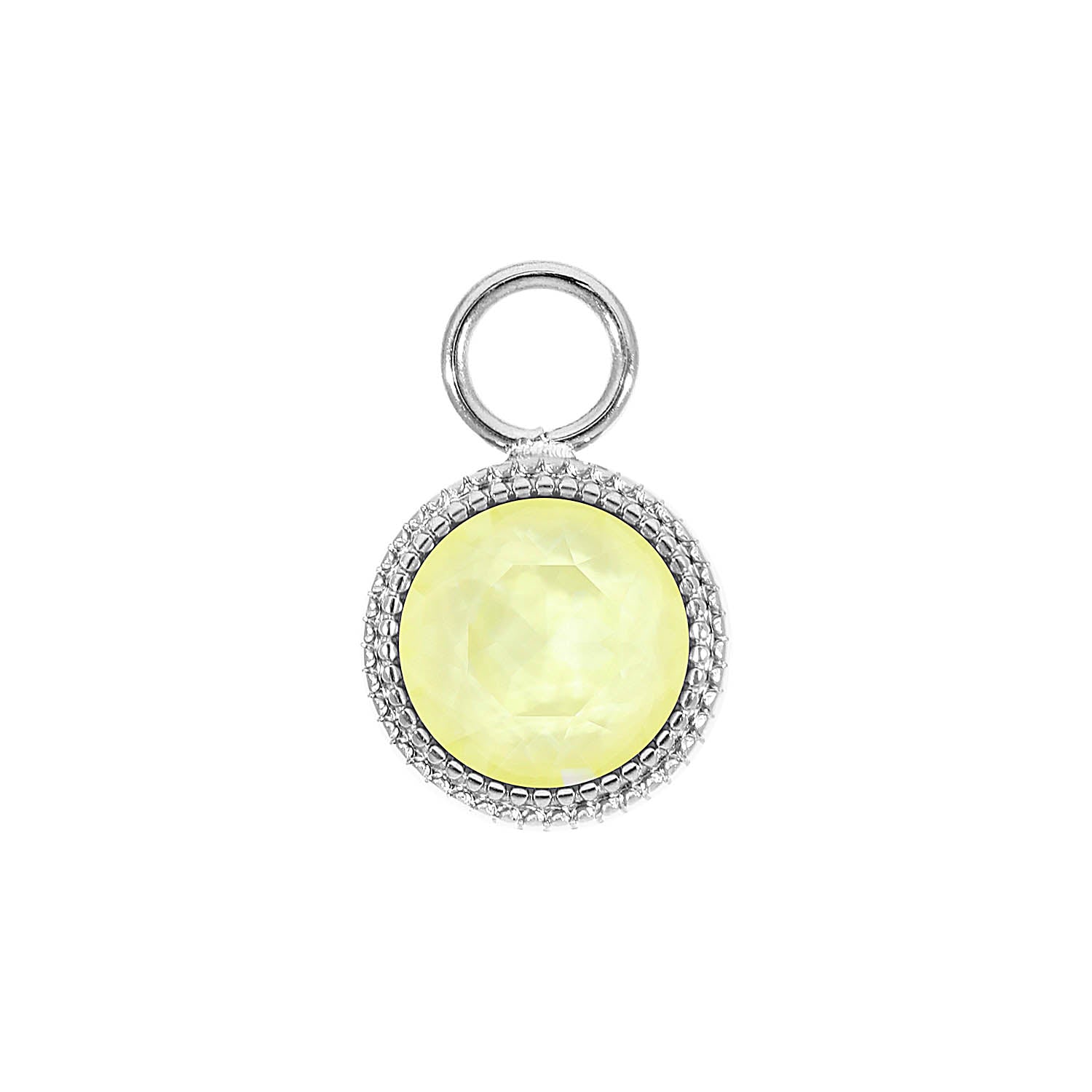 Fabero Charm 11 mm - Silber crystal soft yellow ignite