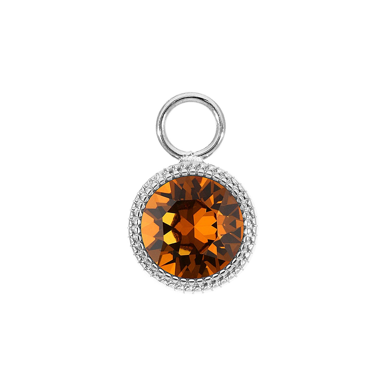 Fabero Charm 11 mm - Silber light amber