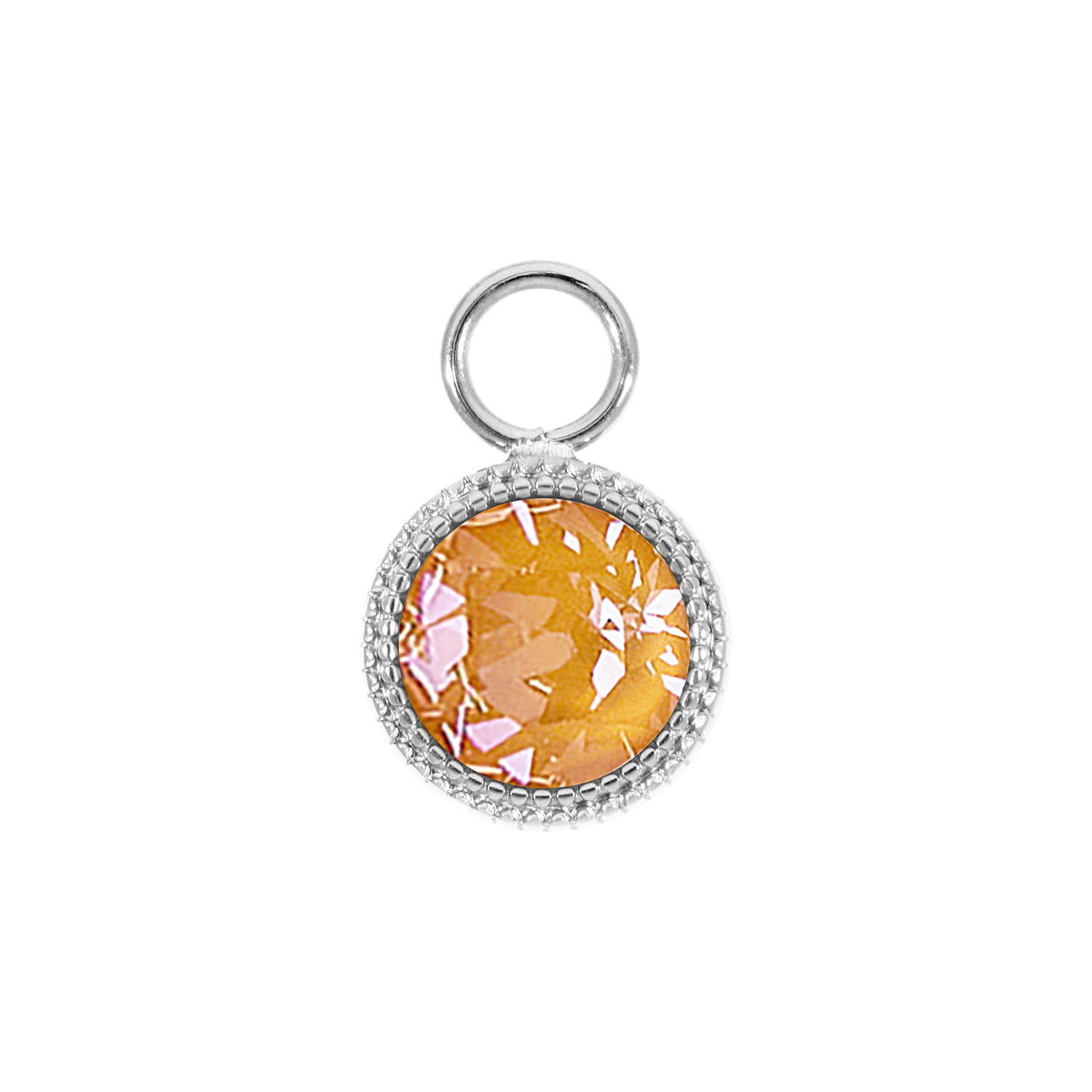 Fabero Charm 11 mm - Silber Crystal Mango Ignite