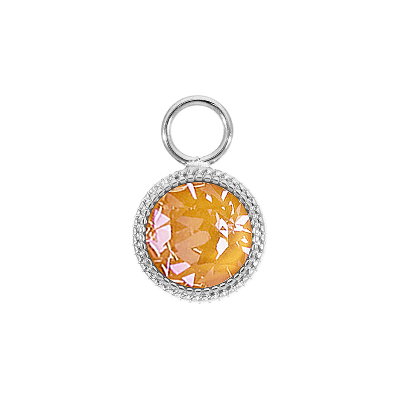 Fabero Charm 11 mm - Silber Crystal Mango Ignite