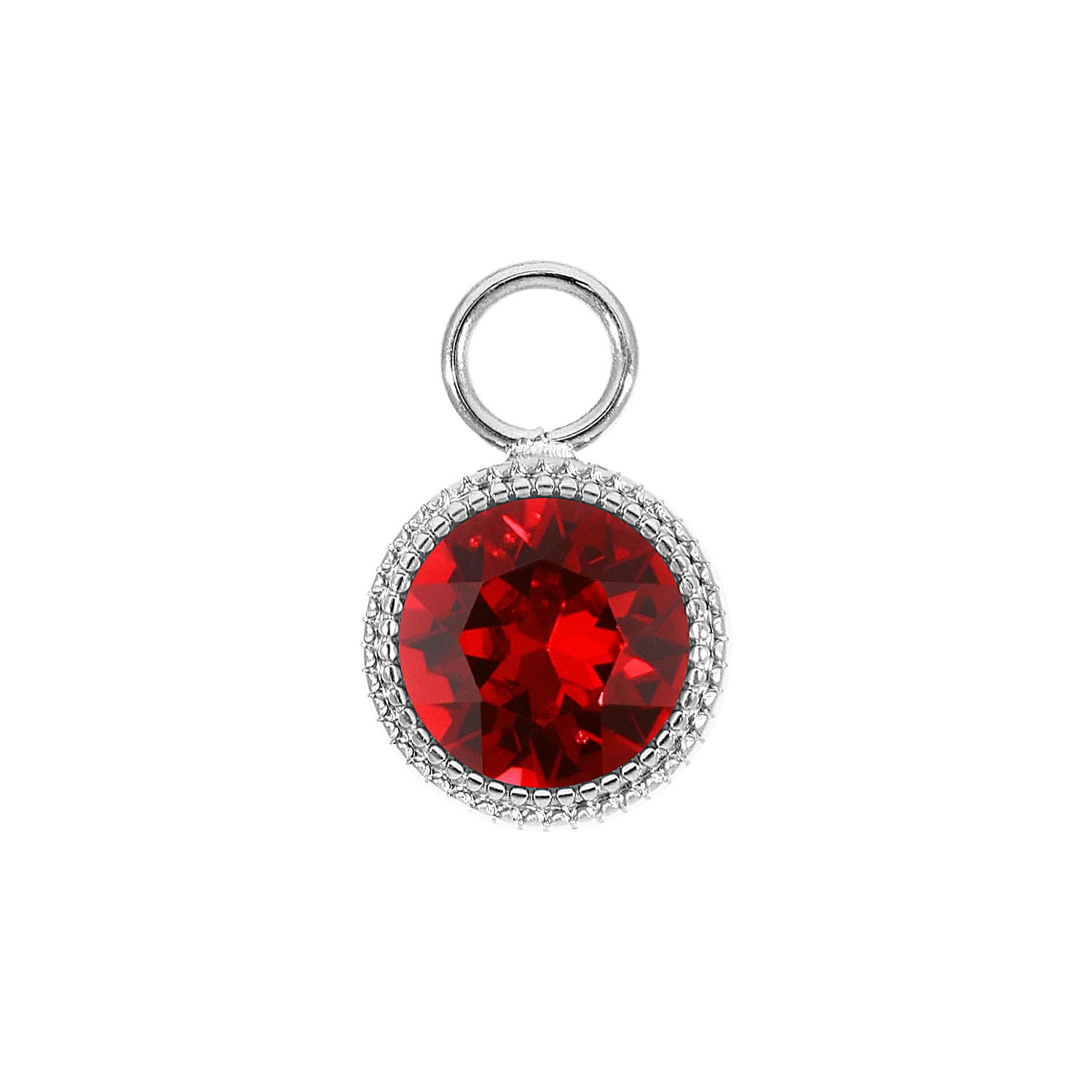 Fabero Charm 11 mm - Silber scarlet