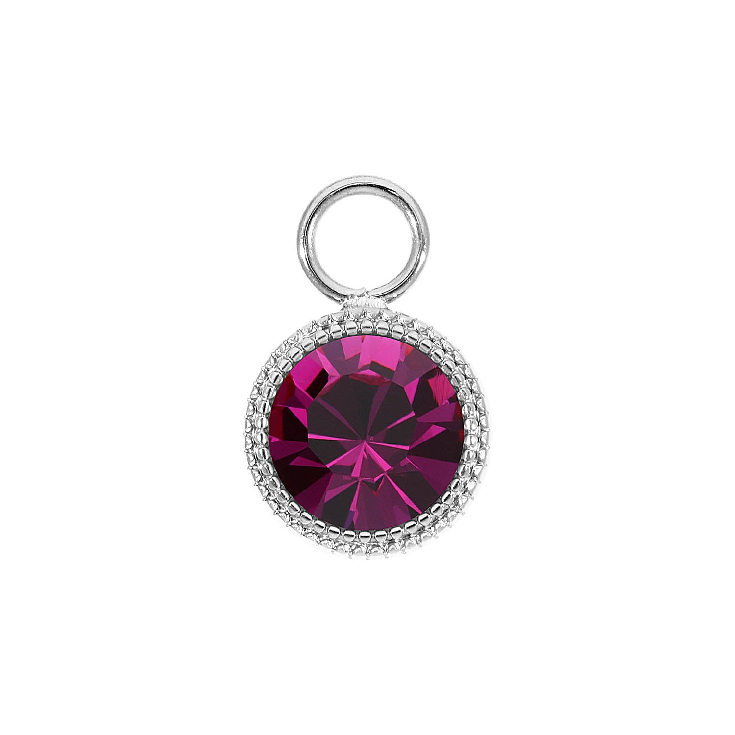 Fabero Charm 11 mm - Silber fuchsia