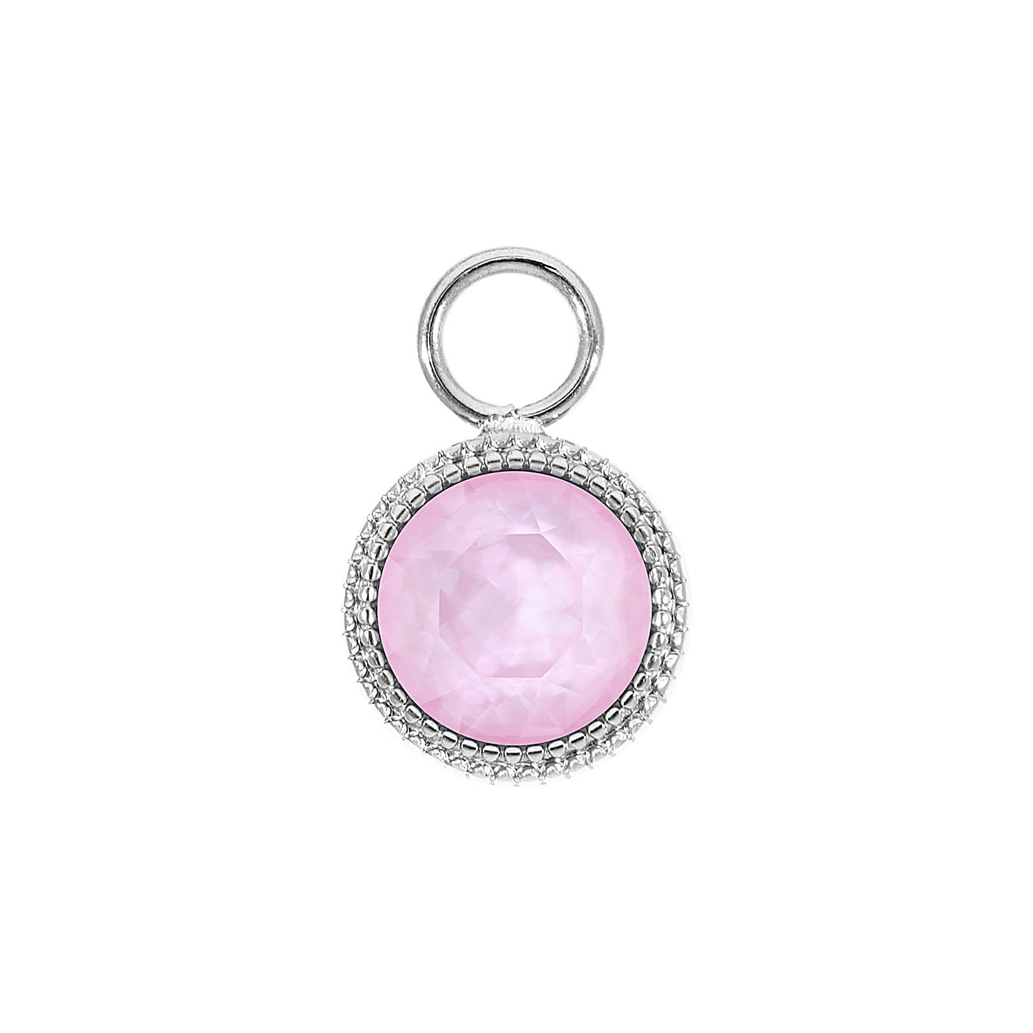 Fabero Charm 11 mm - Silber crystal soft rose ignite