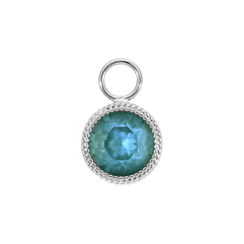 Fabero Charm 11 mm - Silber Crystal Pine Green Ignite