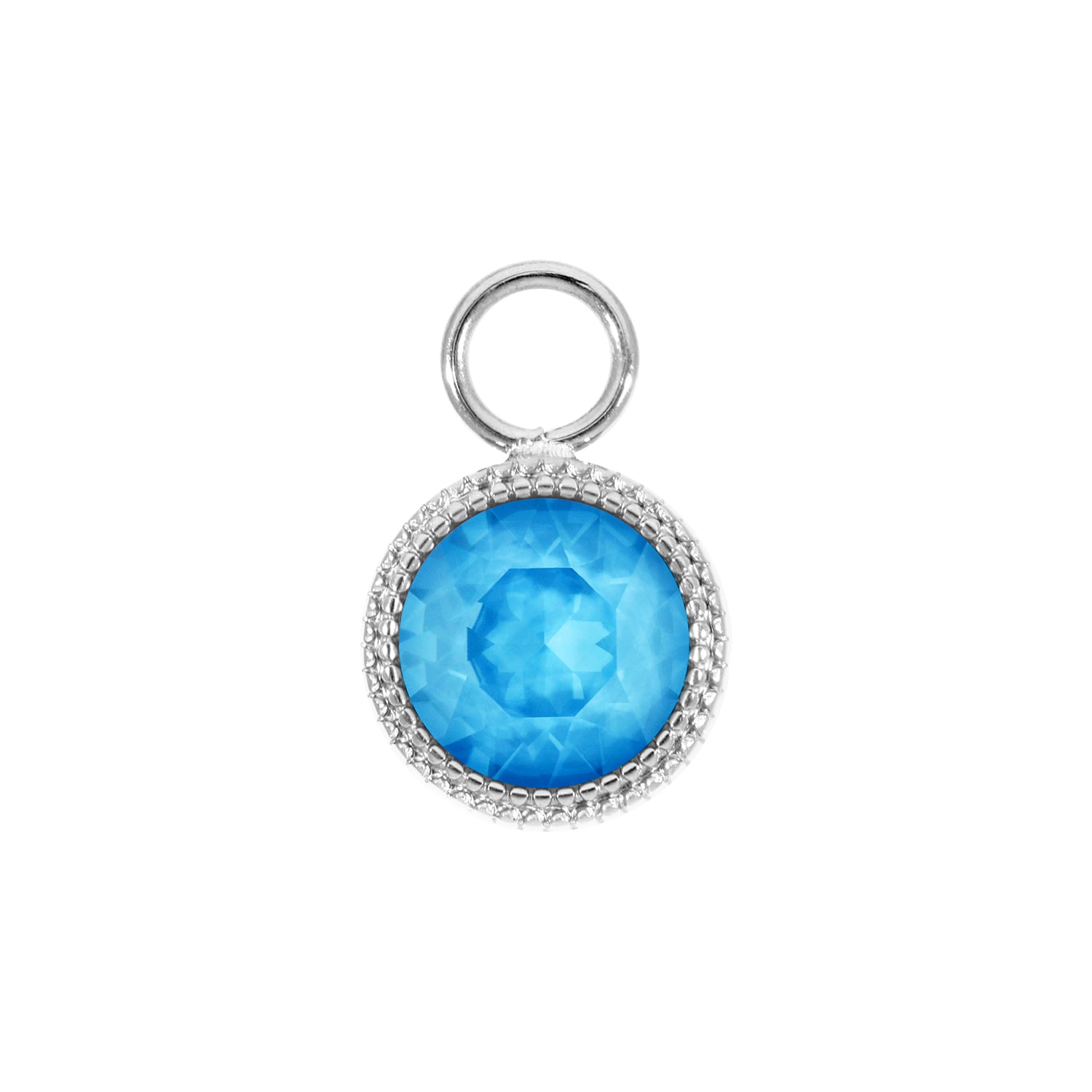 Fabero Charm 11 mm - Silber Crystal Electric Blue Ignite