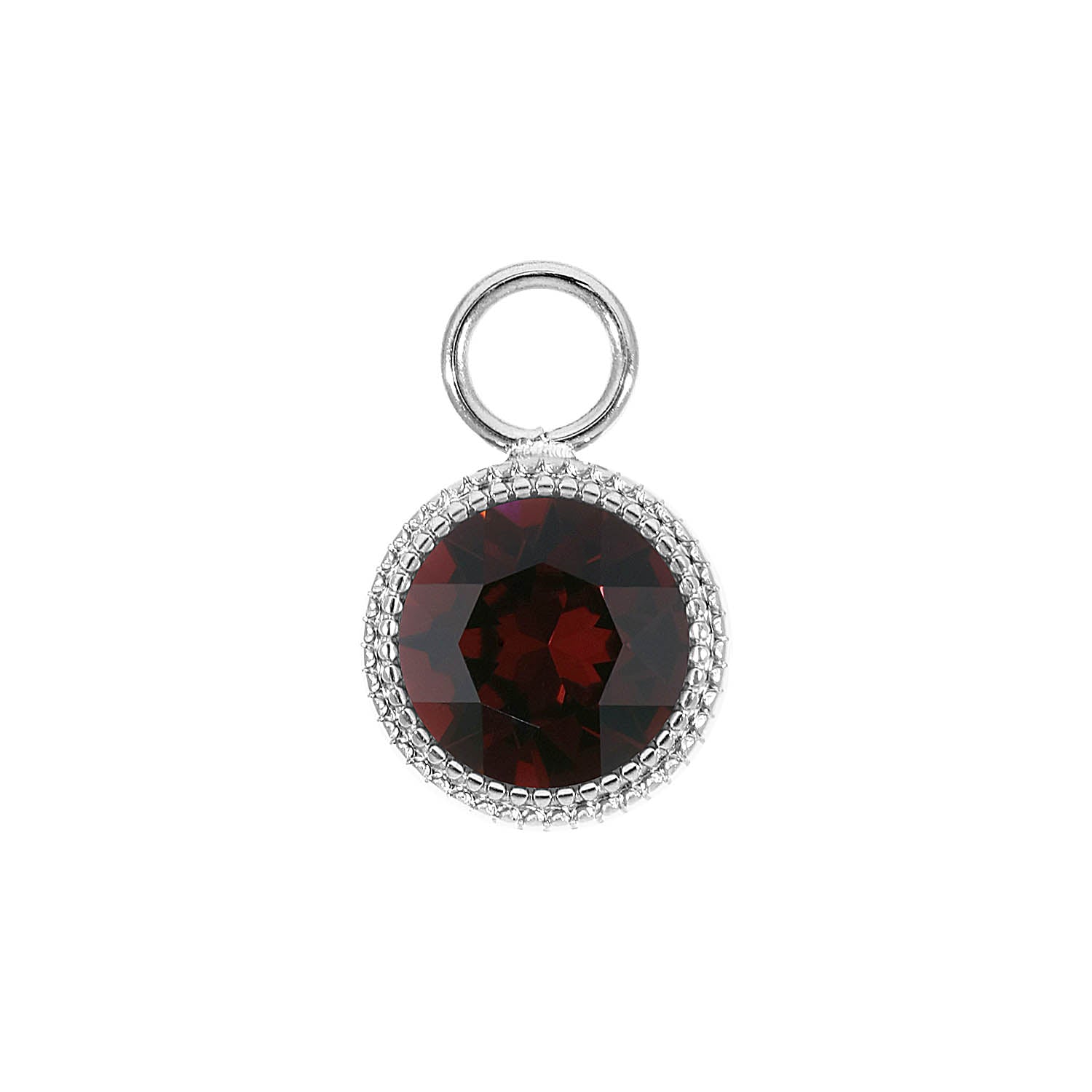 Fabero Charm 11 mm - Silber Burgundy