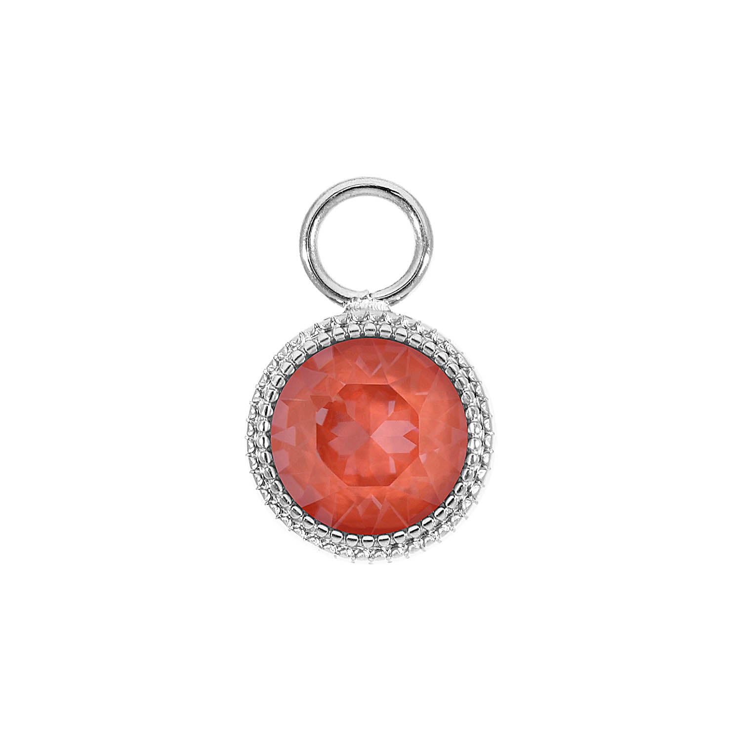 Fabero Charm 11 mm - Silber crystal maroon ignite