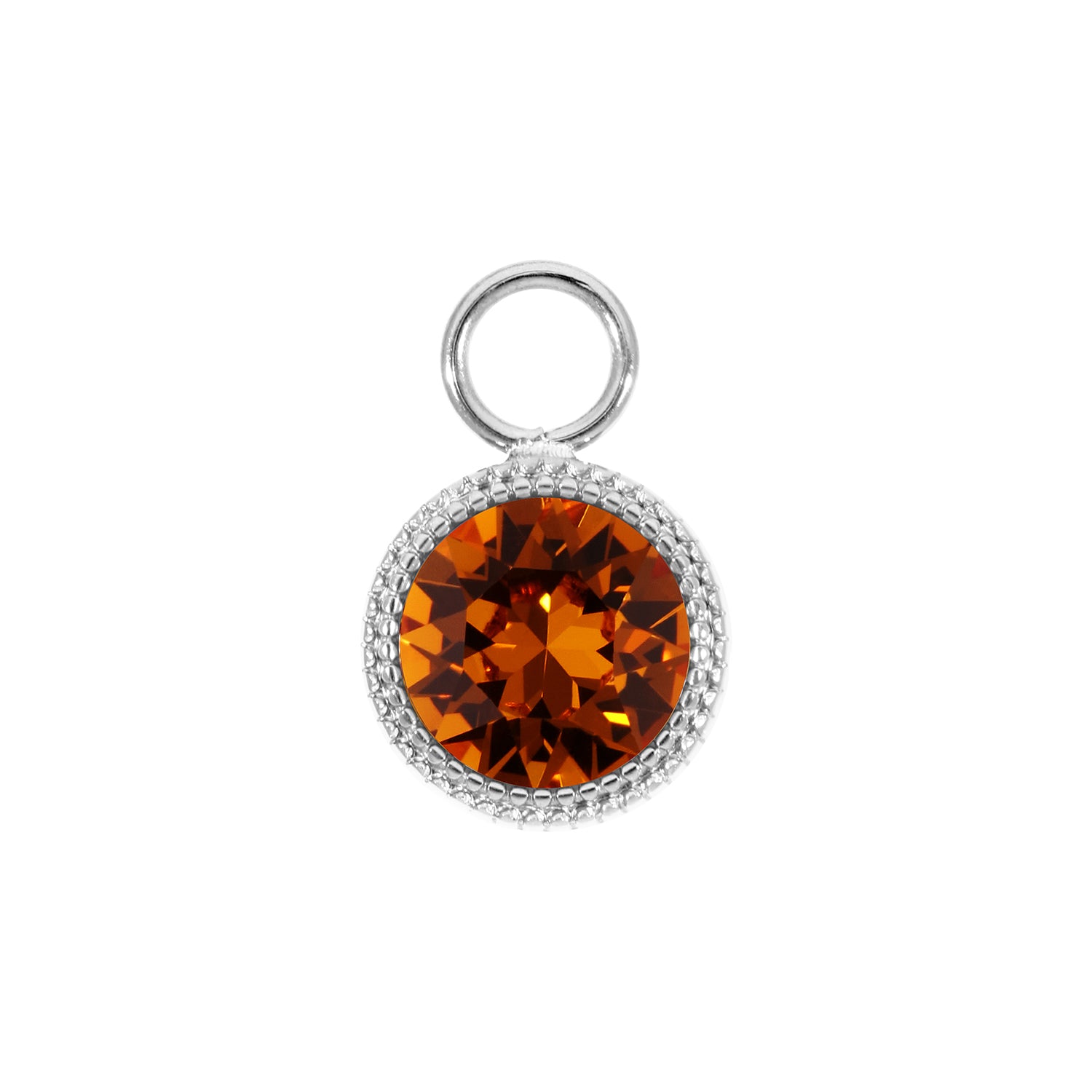 Fabero Charm 11 mm - Silber Smoked Topaz