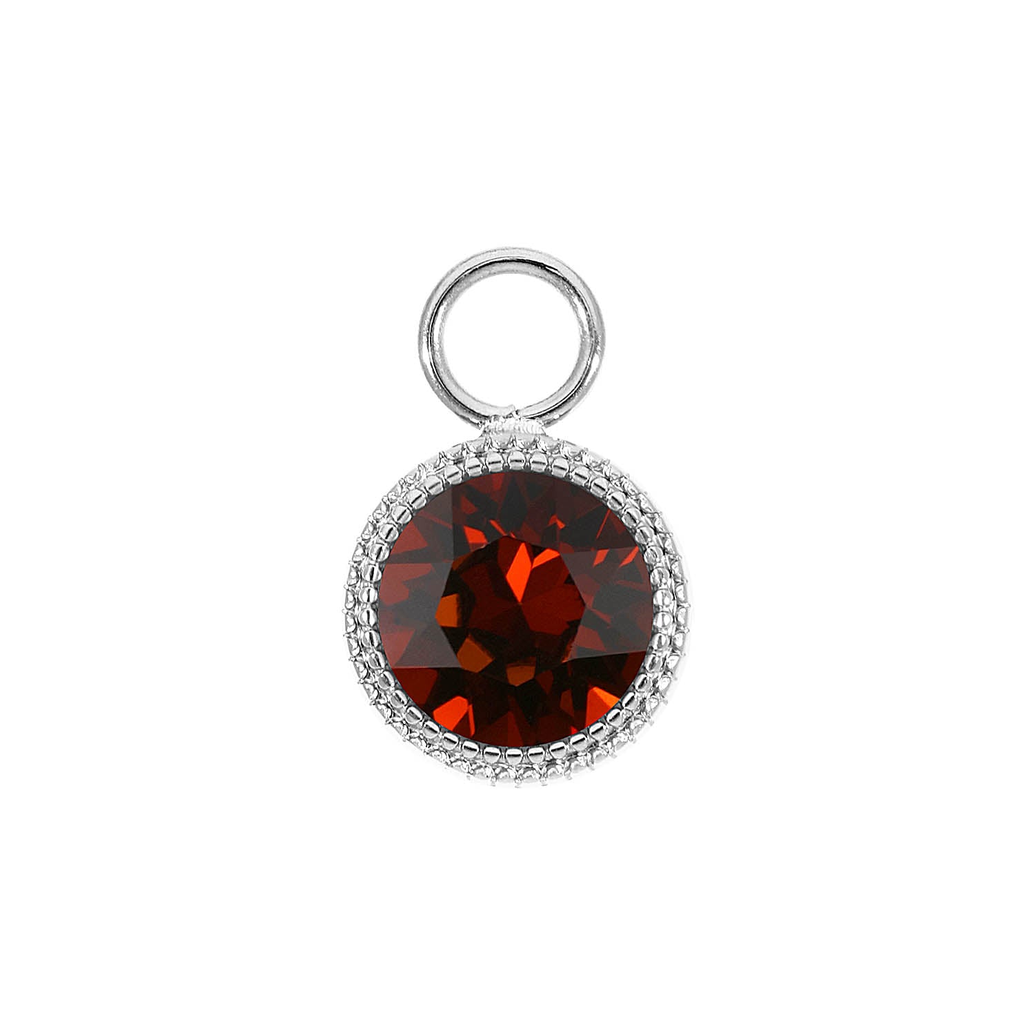 Fabero Charm 11 mm - Silber smoked amber