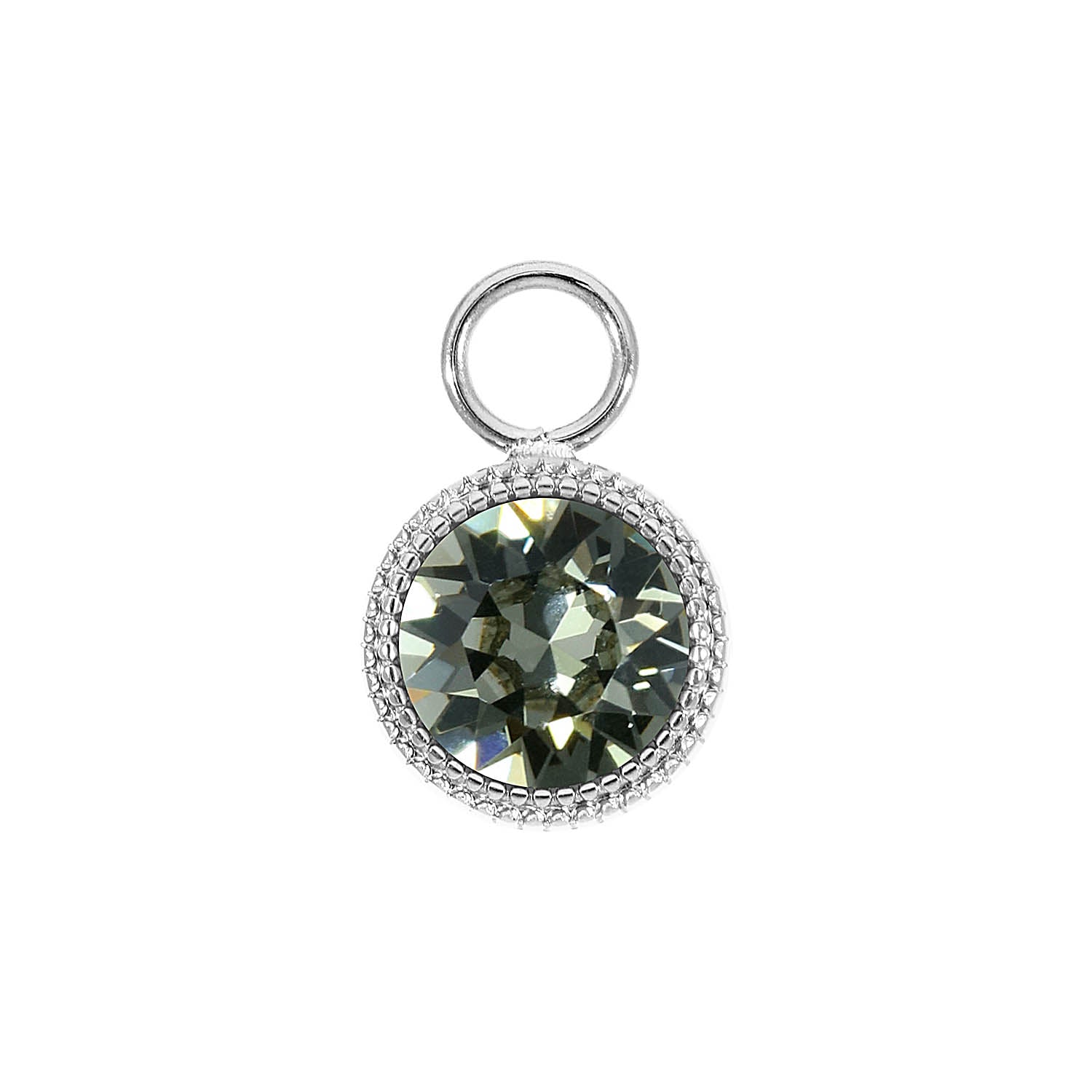 Fabero Charm 11 mm - Silber black diamond