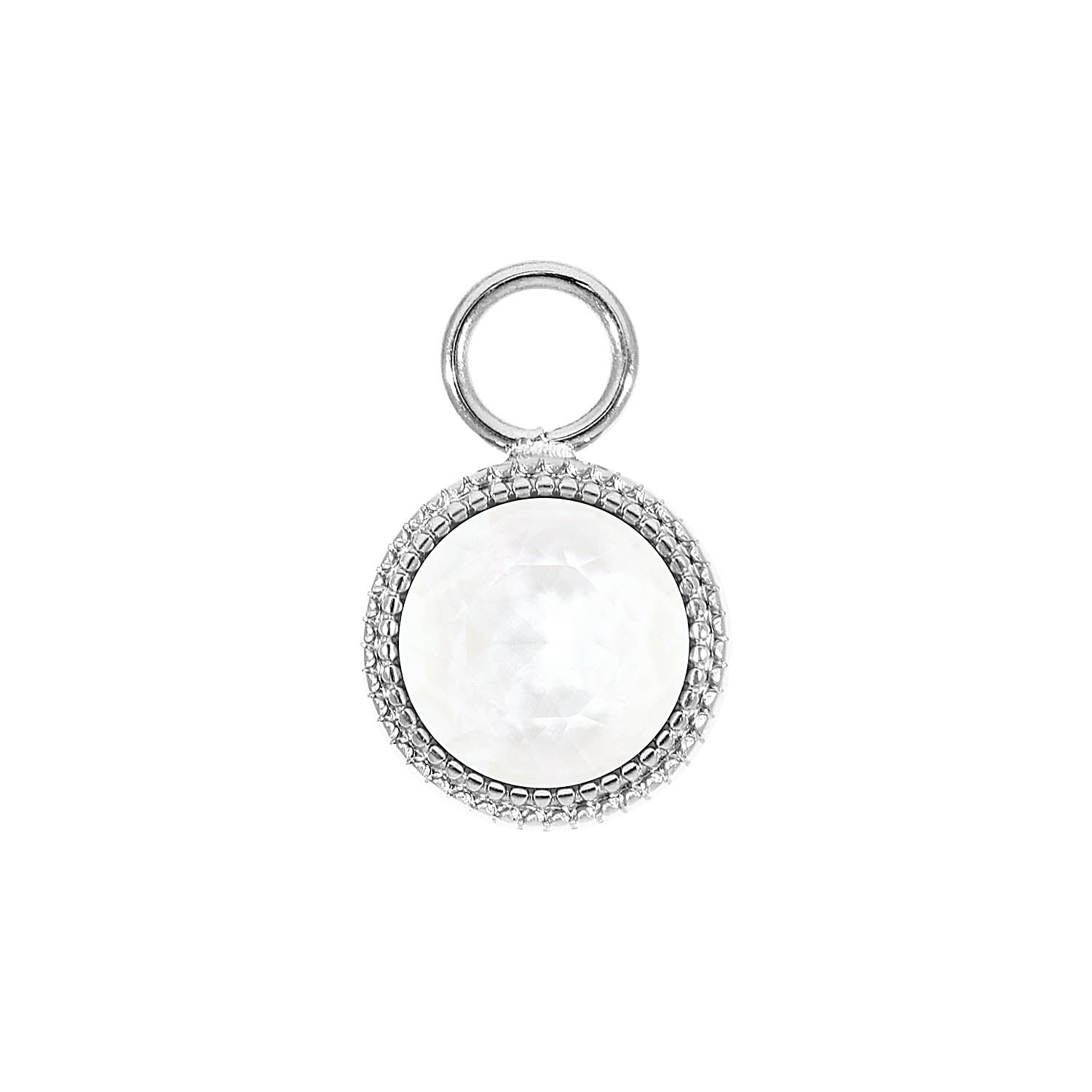 Fabero Charm 11 mm - Silber crystal electric white ignite