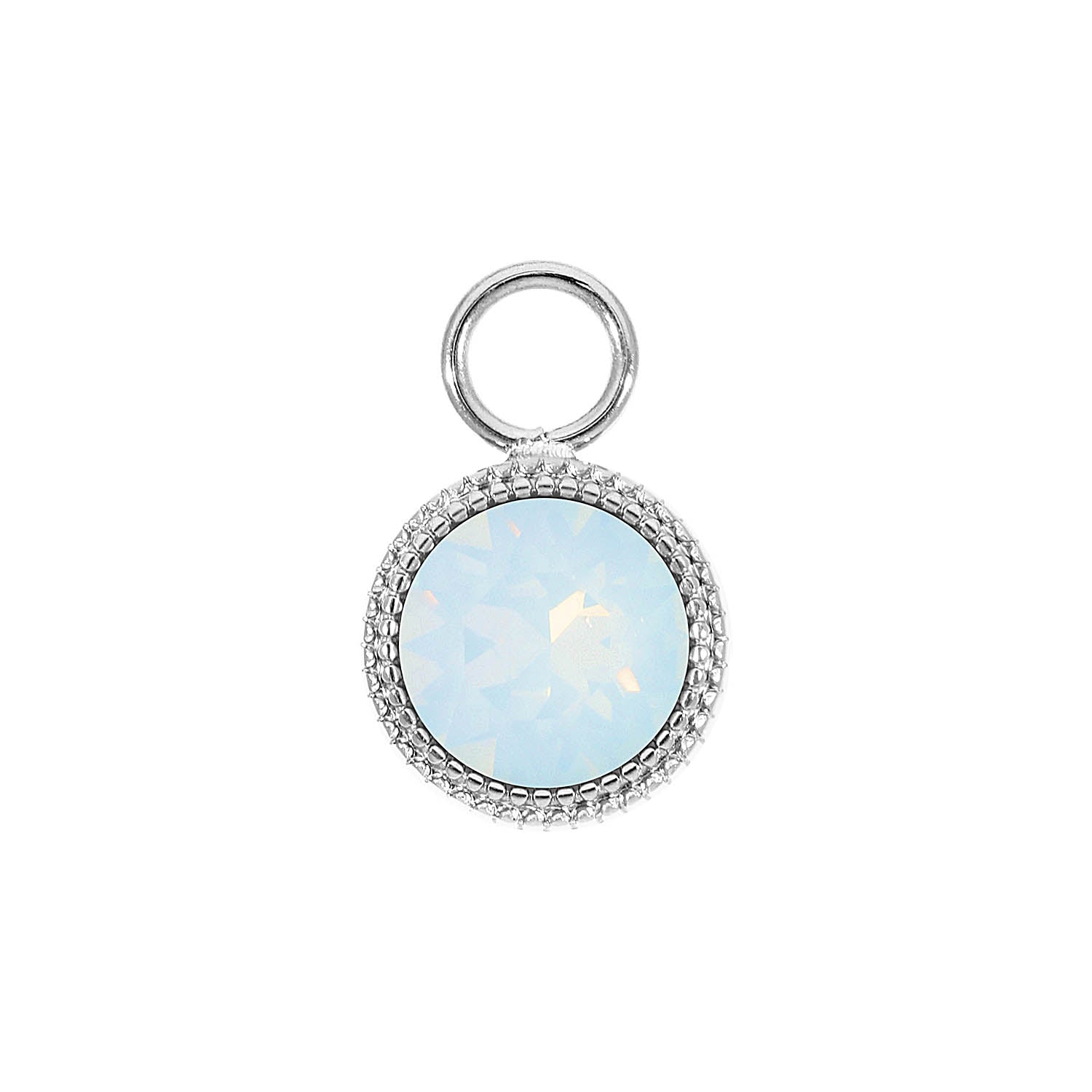 Fabero Charm 11 mm - Silber white opal
